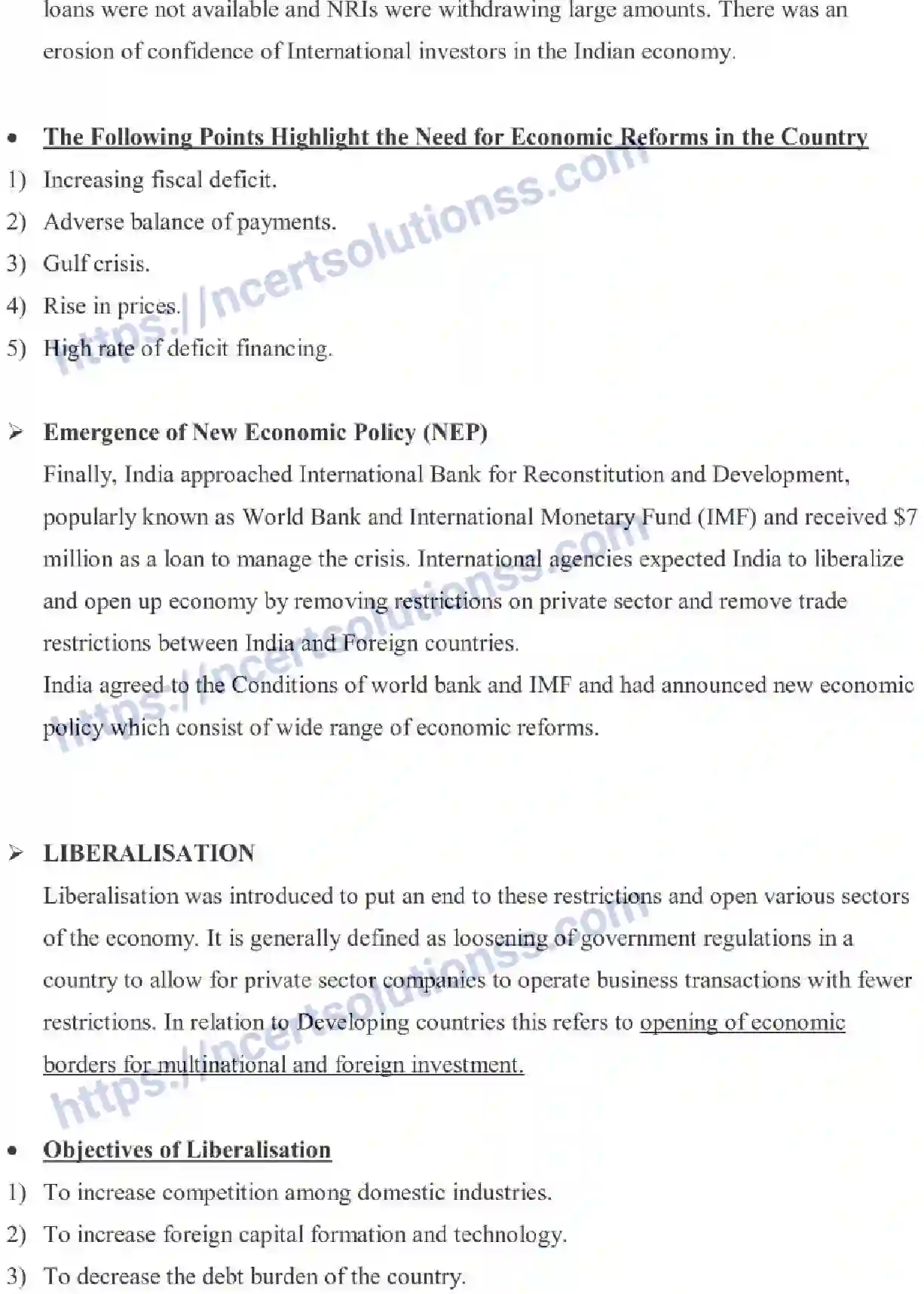 NCERT-Notes-Class-11-Indian-Economic-Development-Liberalisation-Privatisation-And-Globalisation-and--An-Appraisal-452-page-2