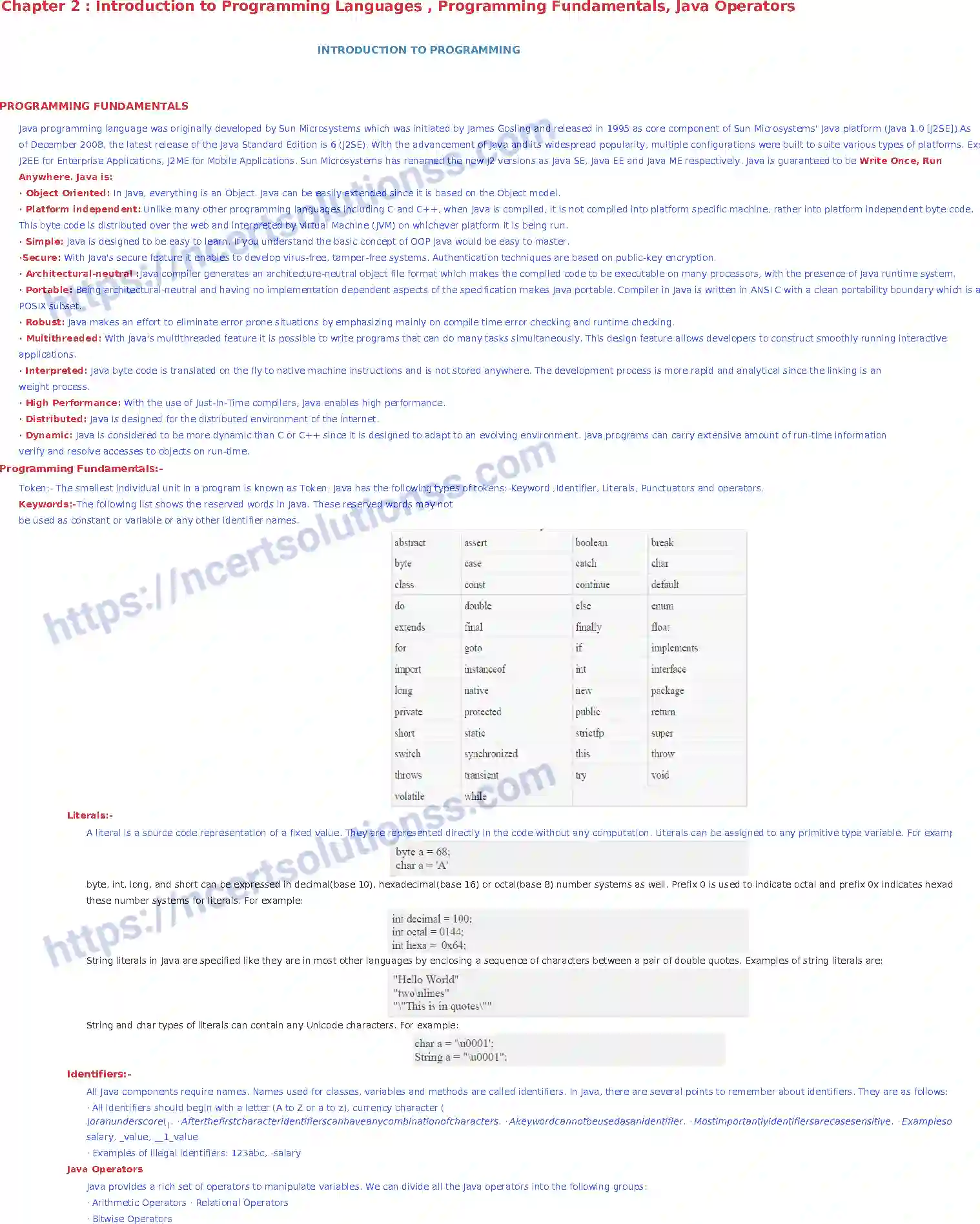 NCERT-Notes-Class-11-Informatics-Practices-Chapter-2-Introduction-to-Programming-Languages-277-page-1