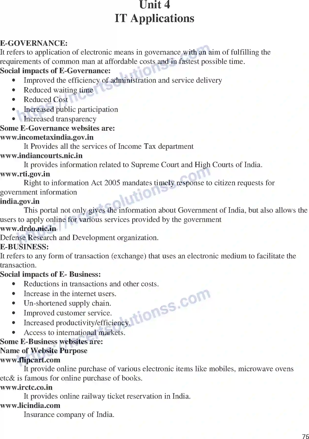 NCERT-Notes-Class-11-Informatics-Practices-Chapter-4-It-Applications-Eand-Governance-279-page-1