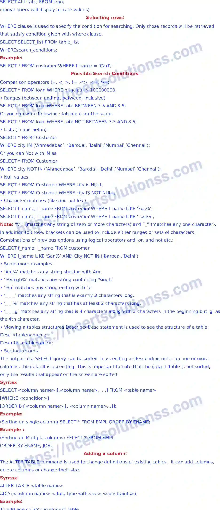 NCERT-Notes-Class-11-Informatics-Practices-Chapter-9-MYSQL-284-page-4