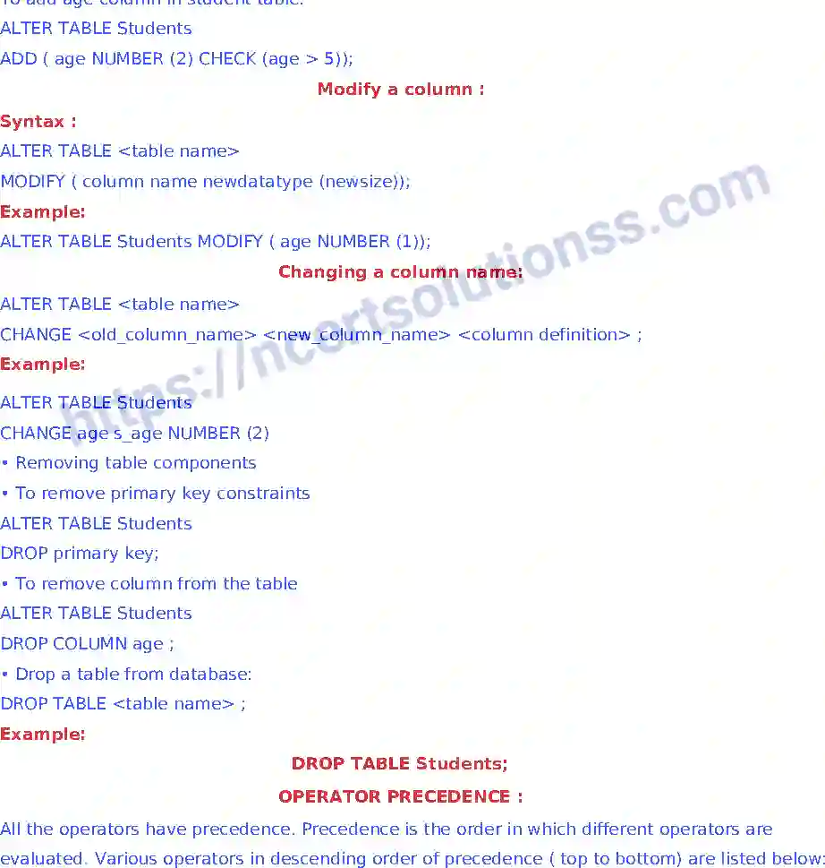 NCERT-Notes-Class-11-Informatics-Practices-Chapter-9-MYSQL-284-page-5