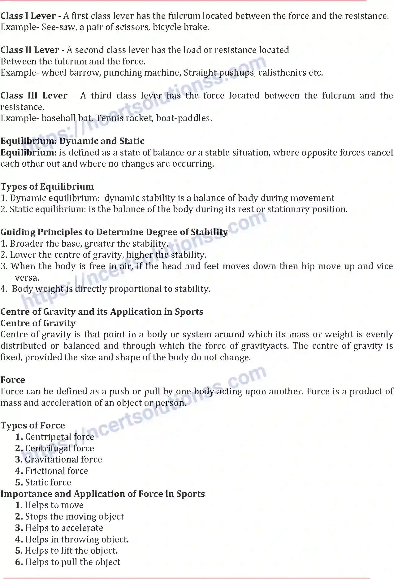 NCERT-Notes-Class-11-Physical-Education-Biomechanics-In-Sports-417-page-2