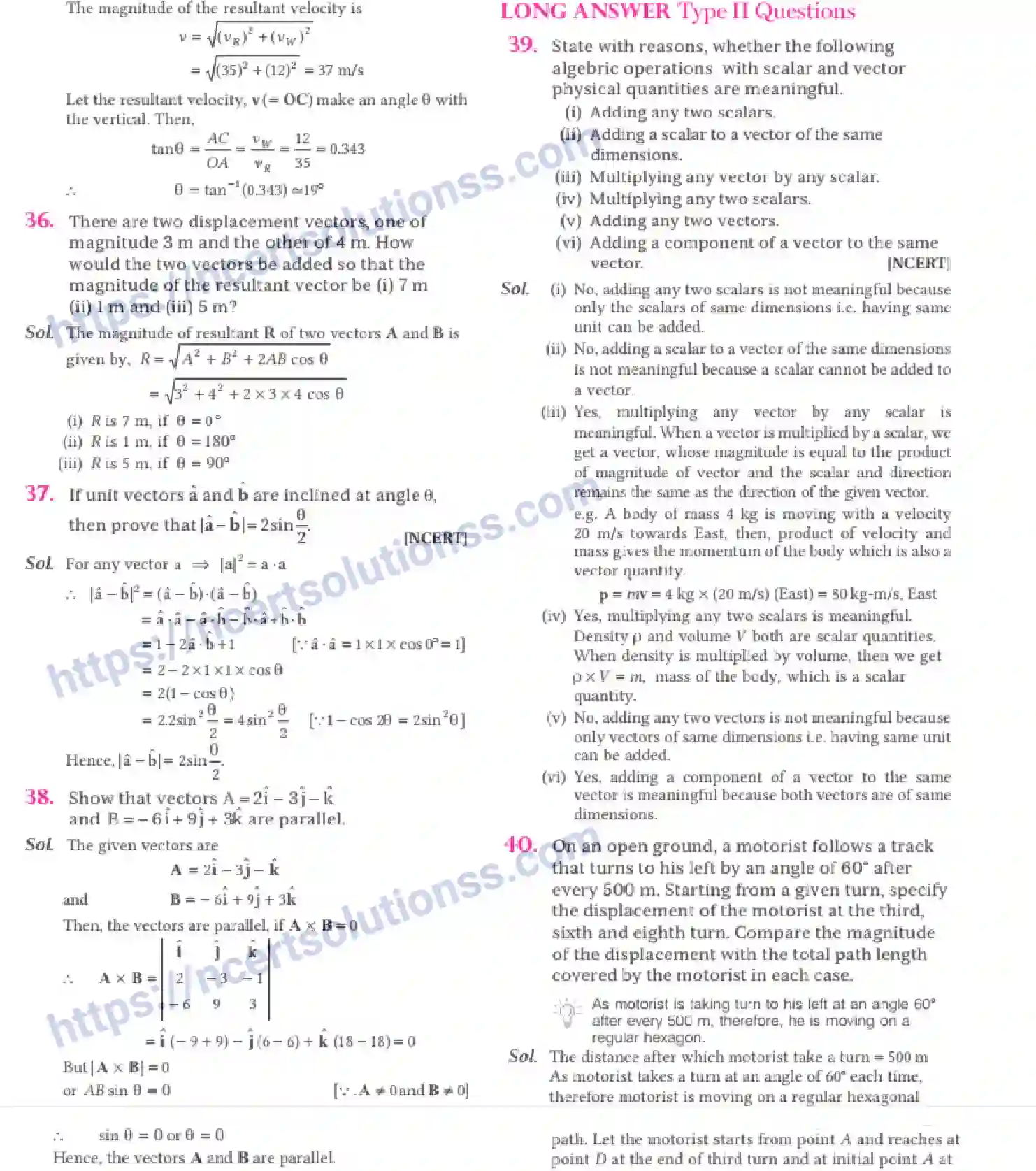 NCERT-Notes-Class-11-Physics-Motion-In-A-Plane-305-page-19