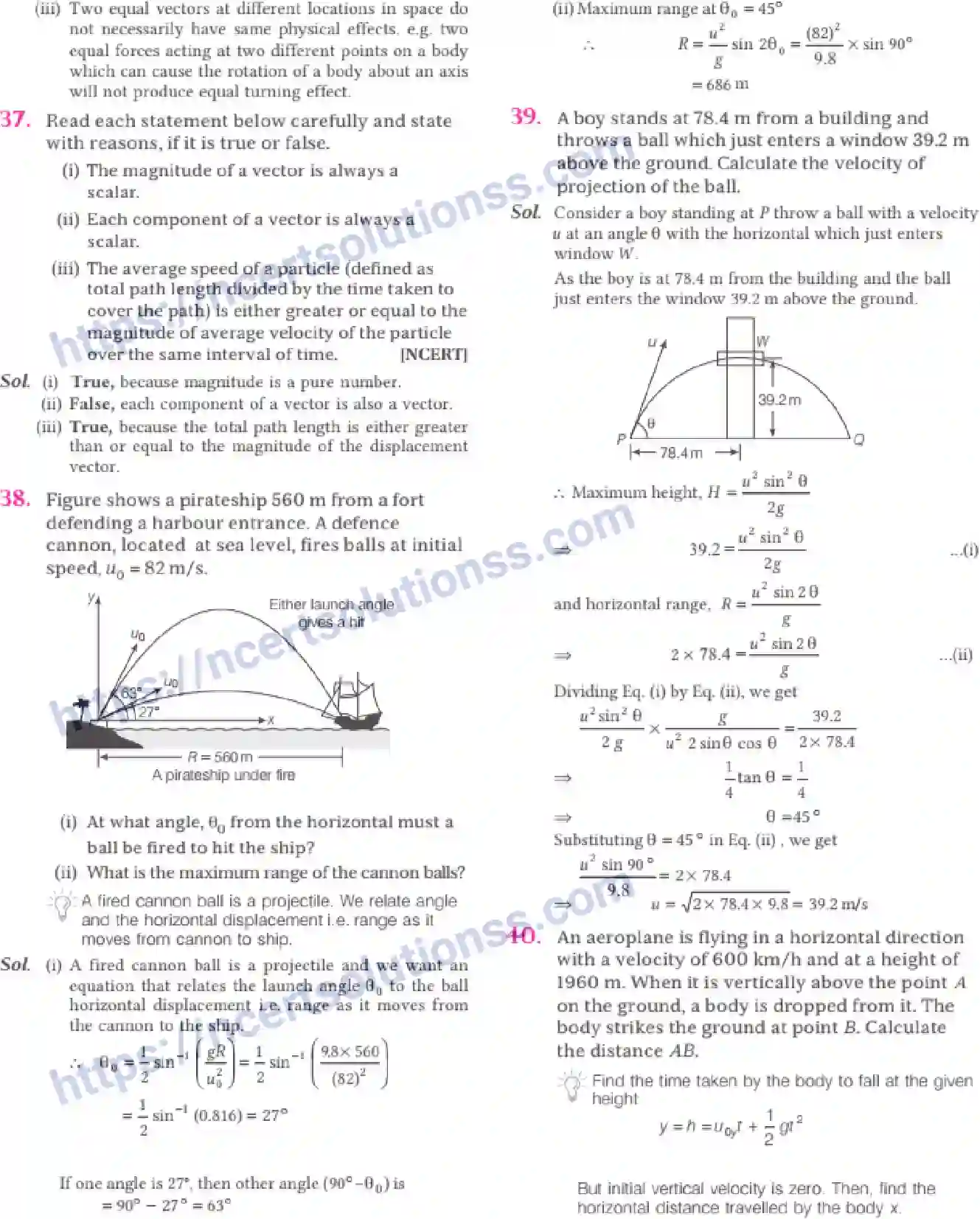 NCERT-Notes-Class-11-Physics-Motion-In-A-Plane-305-page-38