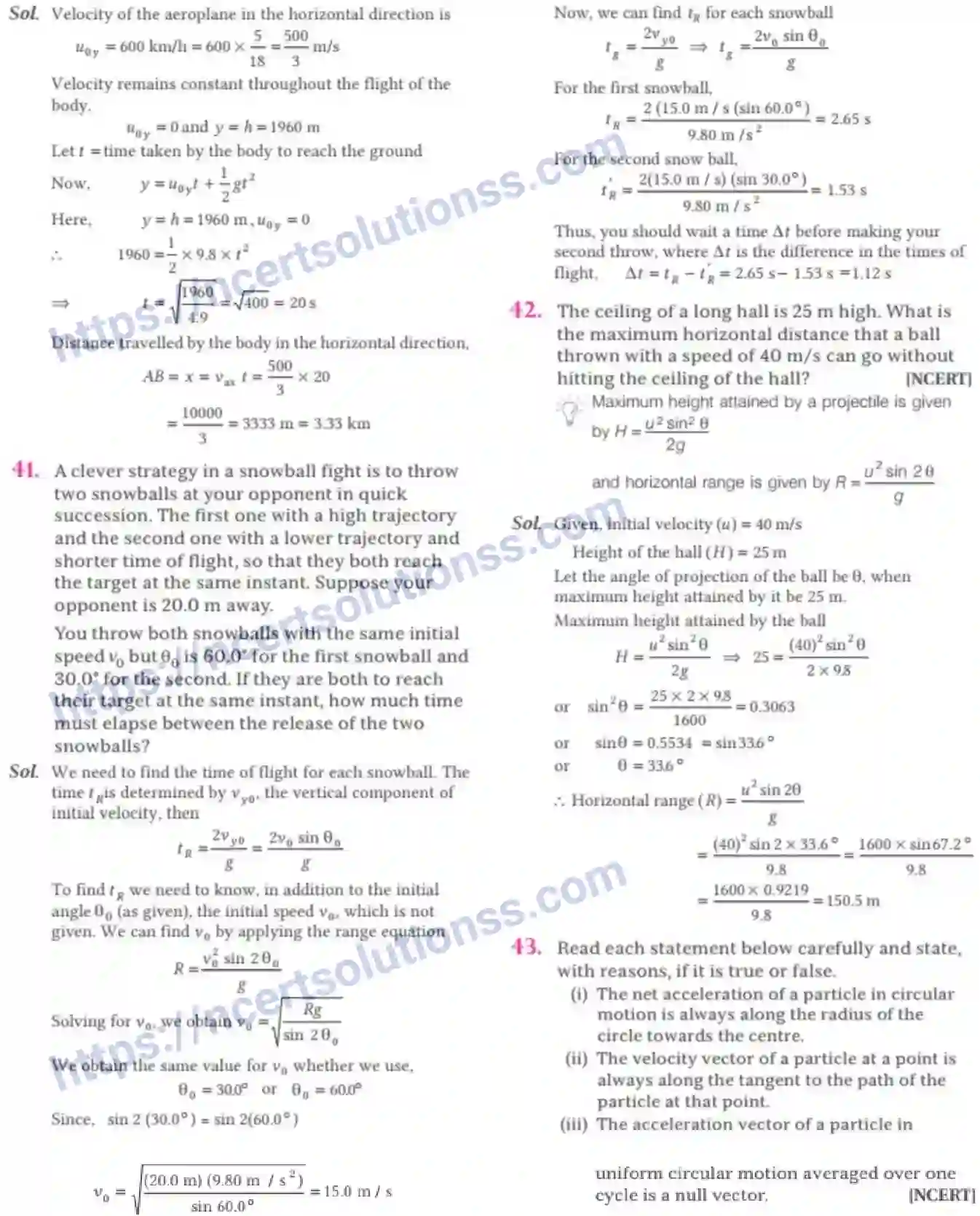NCERT-Notes-Class-11-Physics-Motion-In-A-Plane-305-page-39