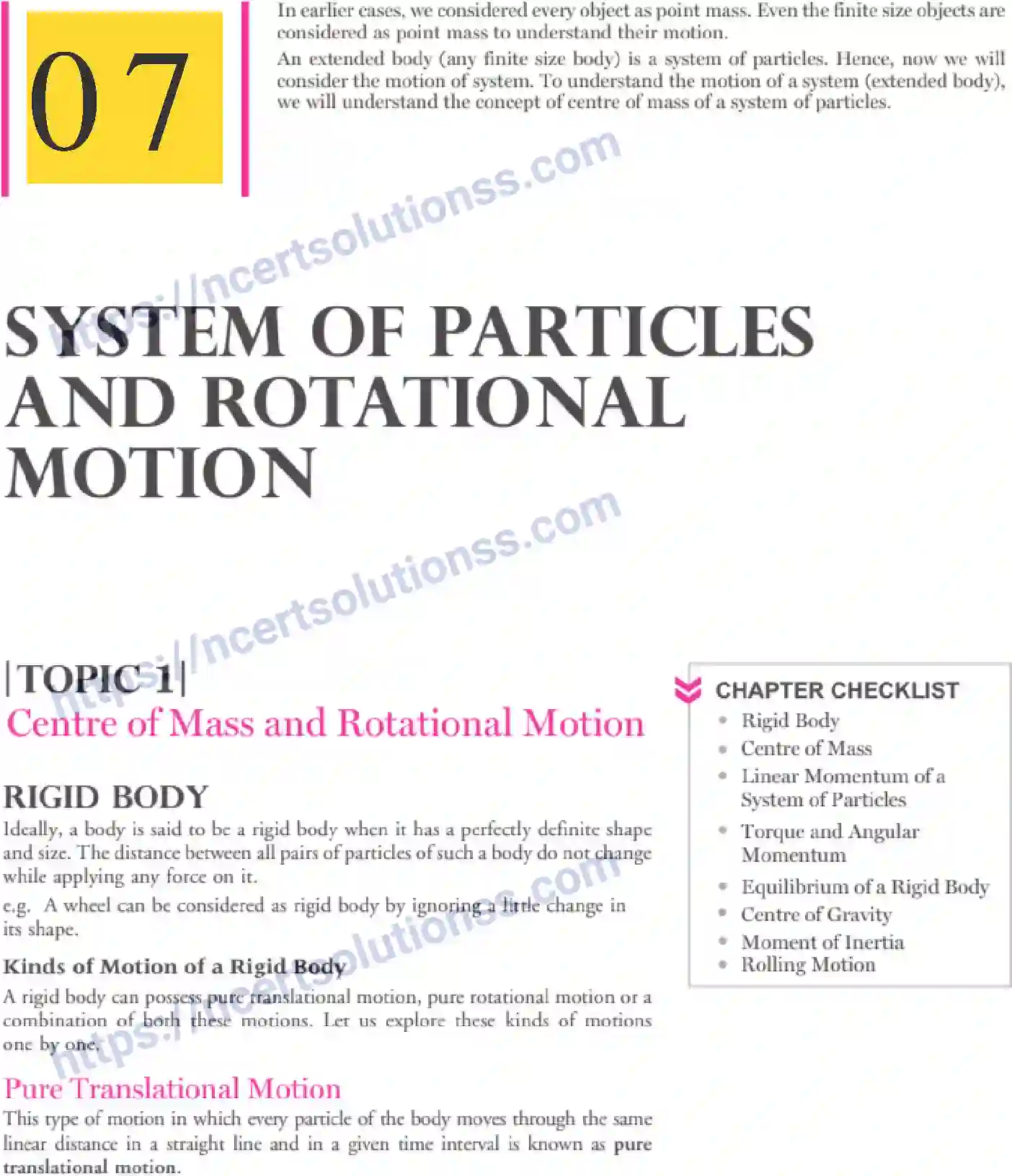 NCERT-Notes-Class-11-Physics-Systems-Of-Particles-And-Rotational-Motion-308-page-1