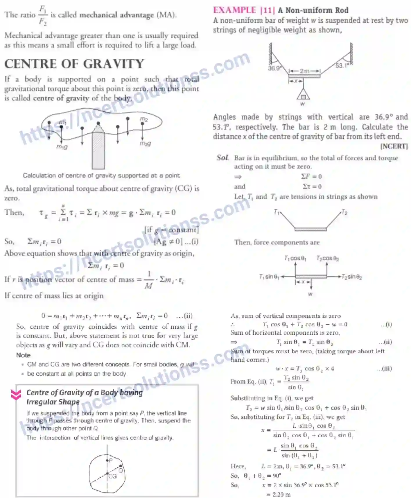 Class 11 Physics Systems Of Particles And Rotational Motion Note