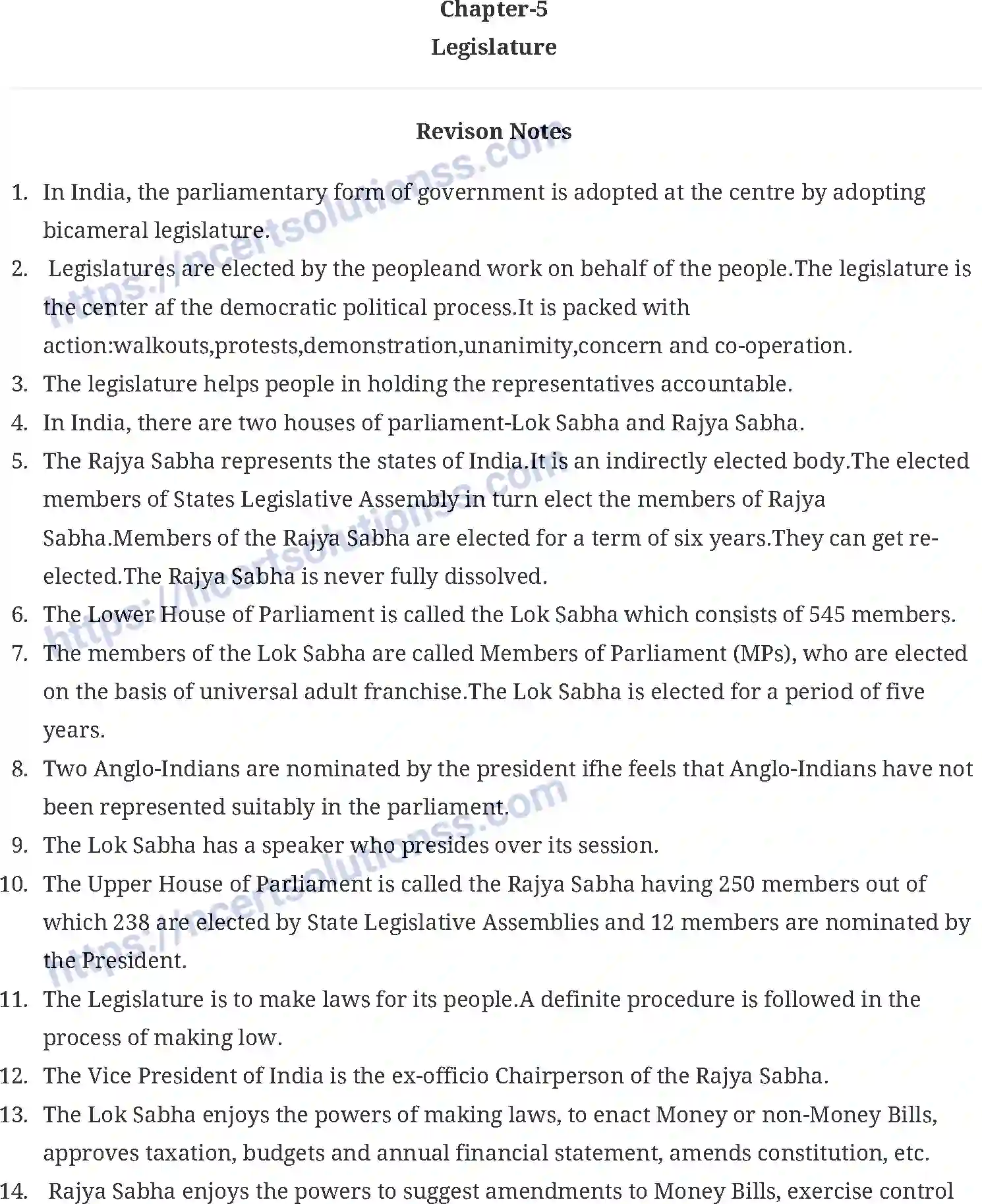 NCERT-Notes-Class-11-Political-Science-Legislature-424-page-1