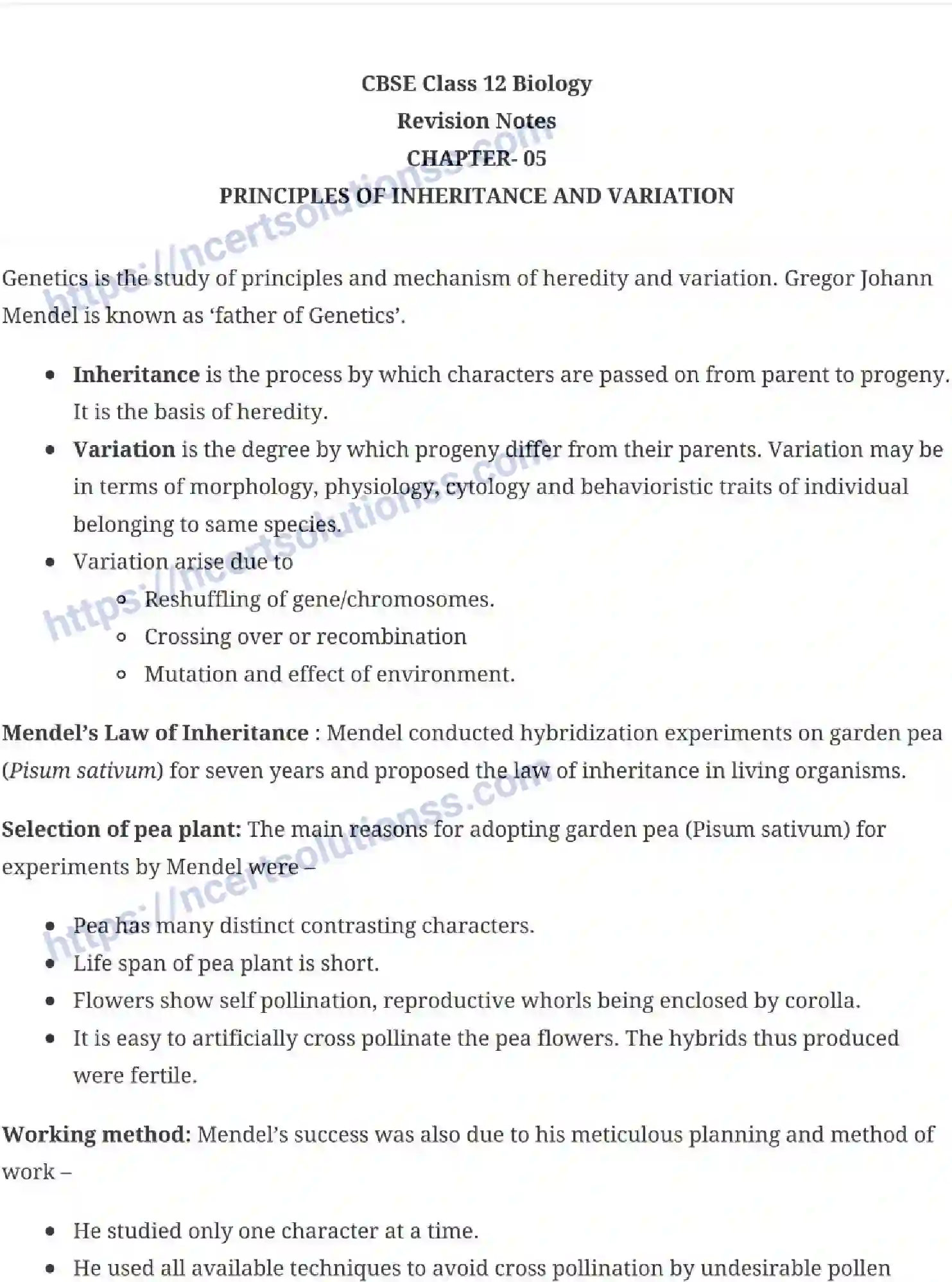 NCERT-Notes-Class-12-Biology-Principles-of-Inheritance-and-Variation-18-page-1