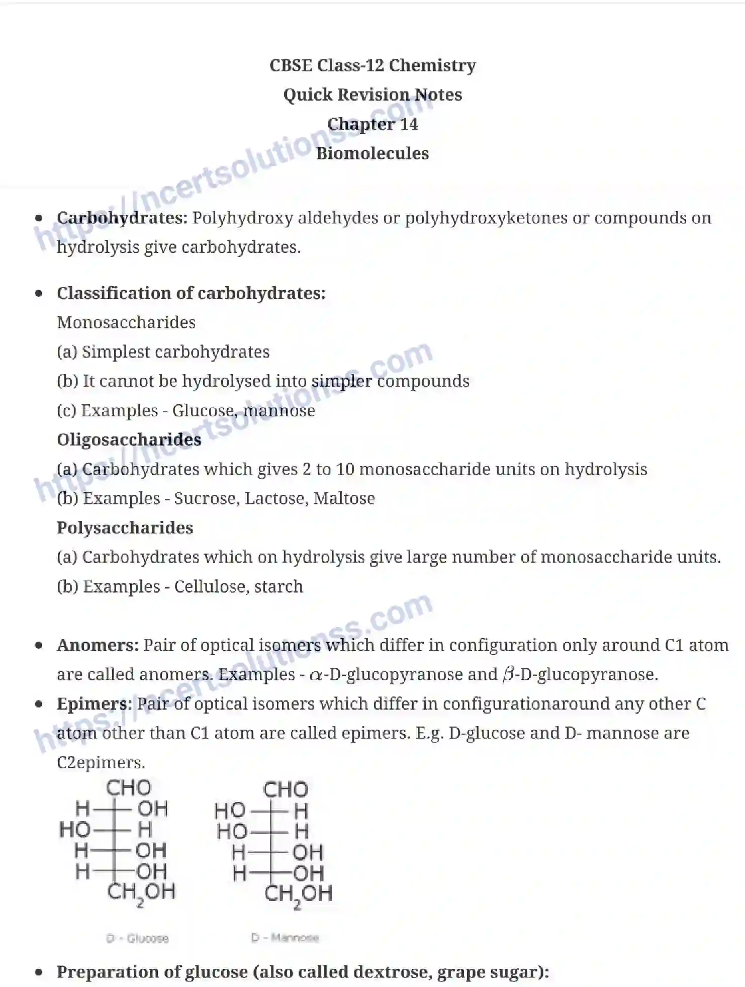 NCERT-Notes-Class-12-Chemistry-Biomolecules-43-page-1