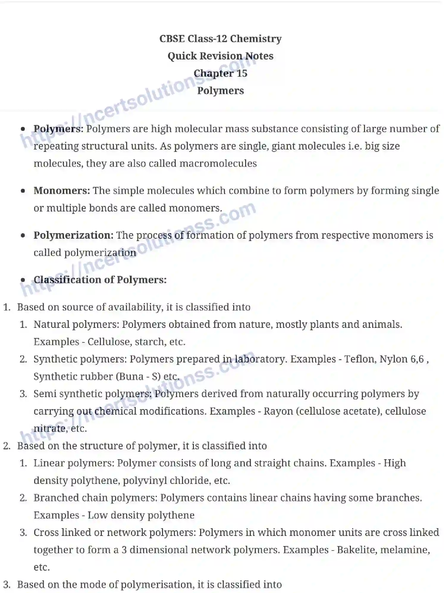 NCERT-Notes-Class-12-Chemistry-Polymers-44-page-1