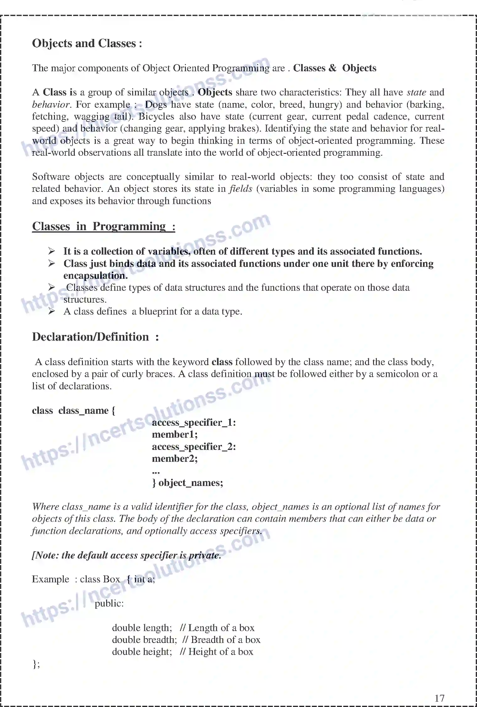 NCERT-Notes-Class-12-Computer-Science-Basic-Concepts-of-OOP-Classes-and-Objects-159-page-2