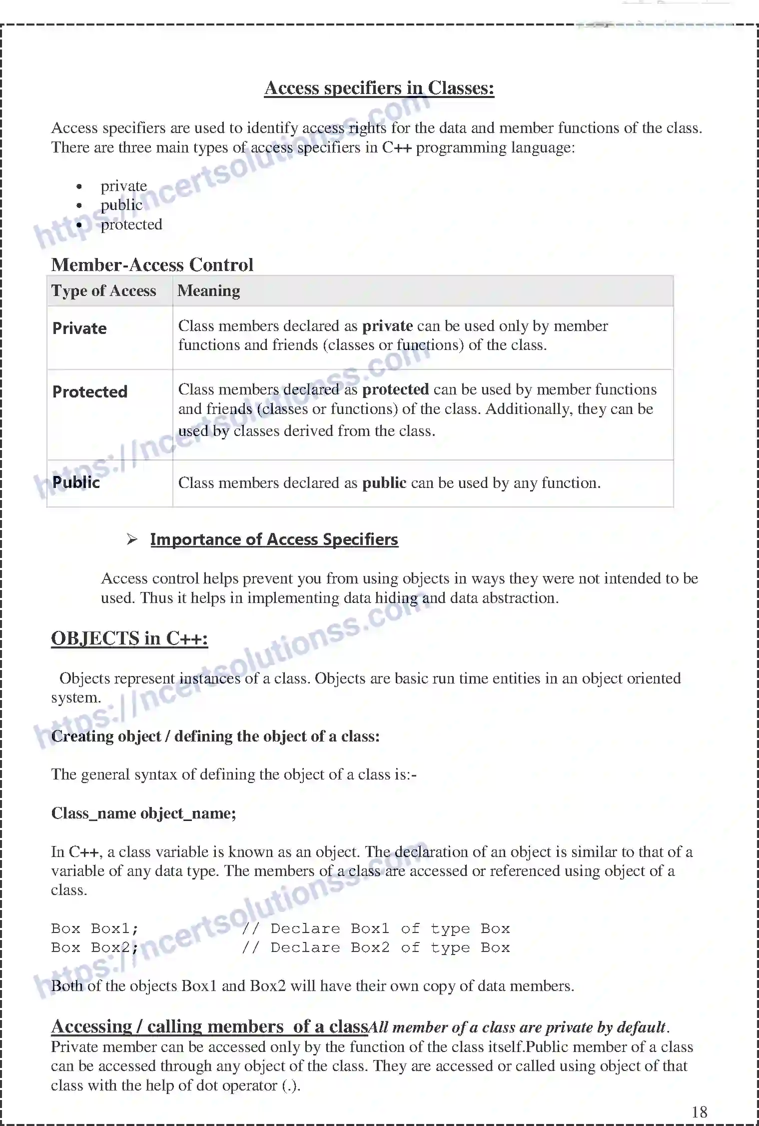 NCERT-Notes-Class-12-Computer-Science-Basic-Concepts-of-OOP-Classes-and-Objects-159-page-3
