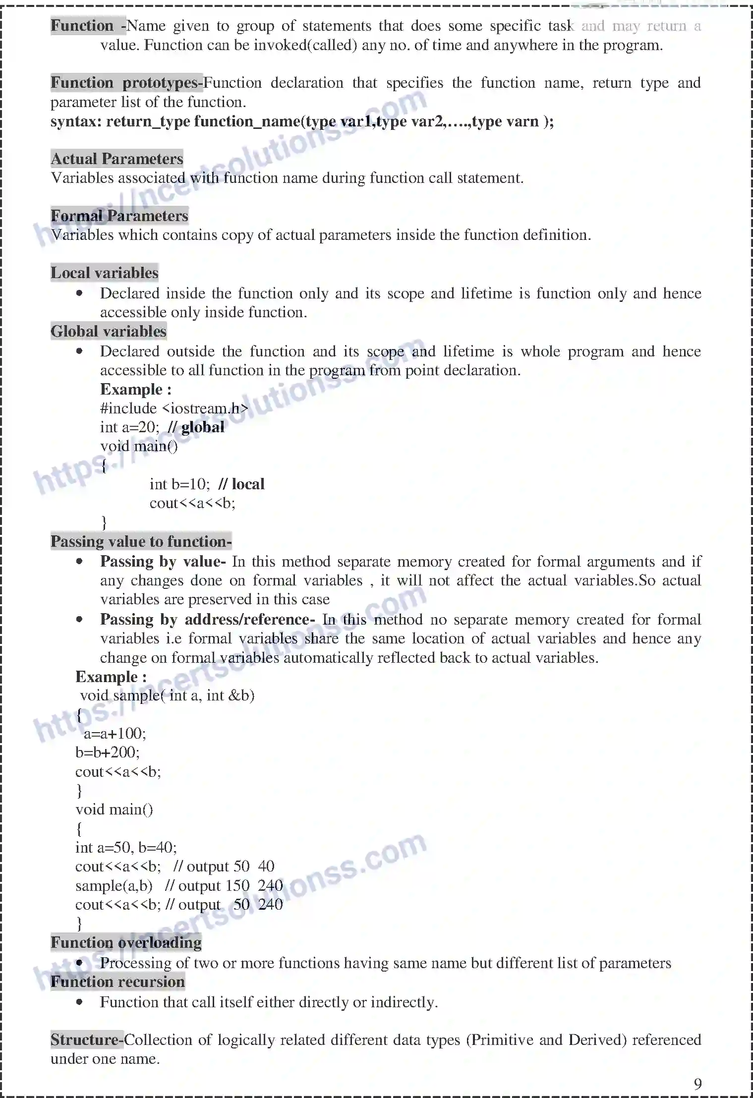 NCERT-Notes-Class-12-Computer-Science-Overview-of-CPP-165-page-4