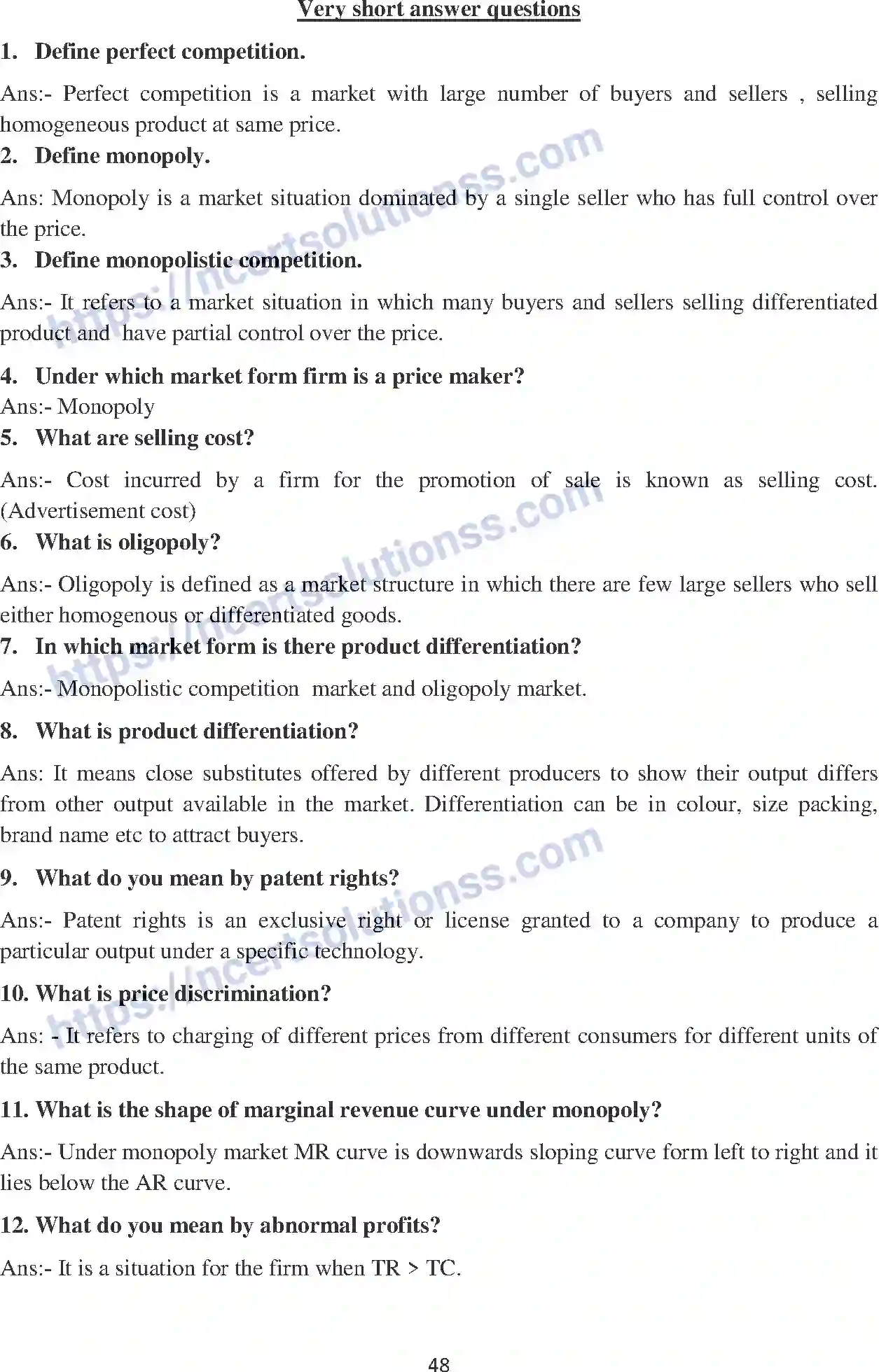 NCERT-Notes-Class-12-Economics-Forms-of-Market-and-Price-Determination-105-page-3