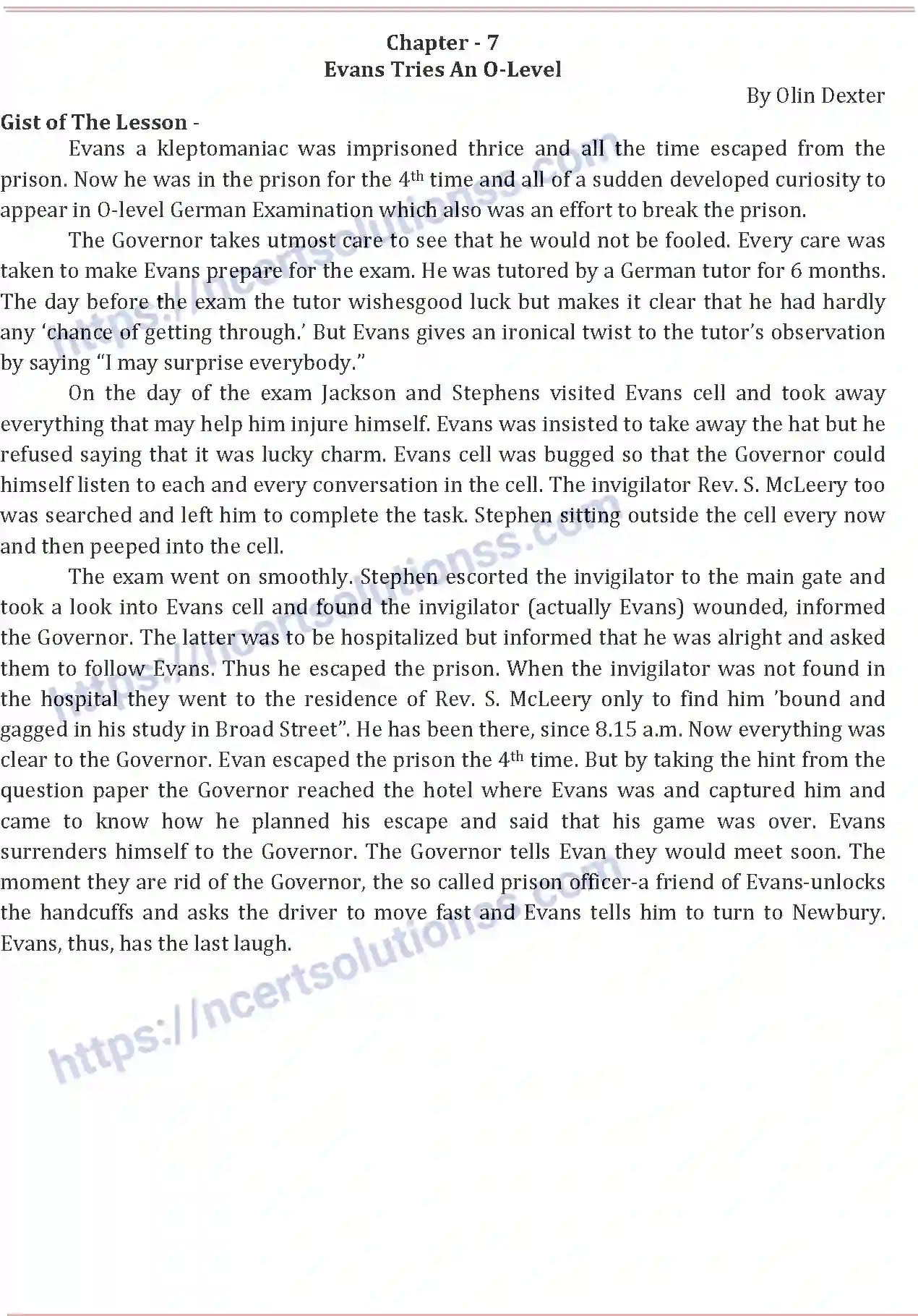 NCERT-Notes-Class-12-English-Core-Evans-Tries-An-Oand-Level-157-page-1