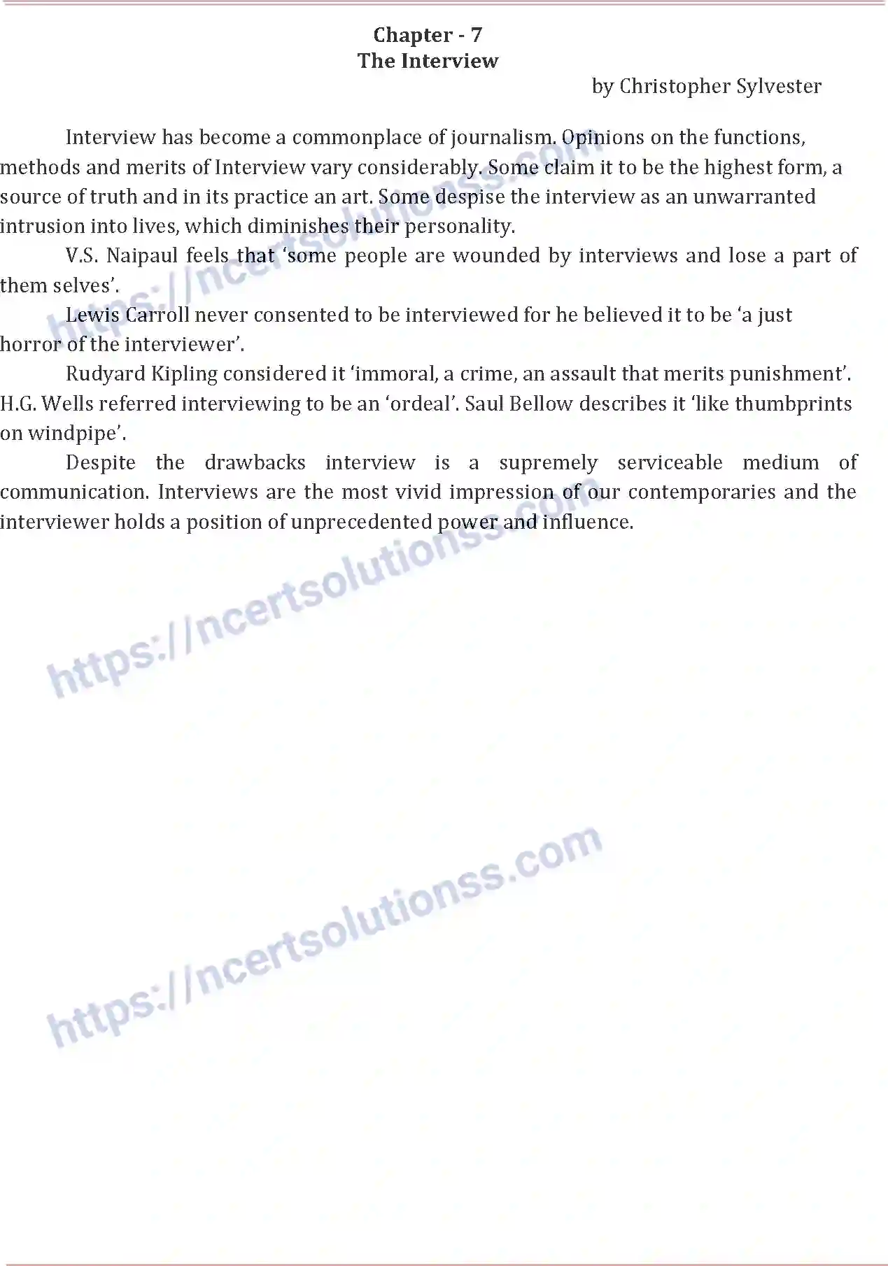 NCERT-Notes-Class-12-English-Core-The-Interview-145-page-1