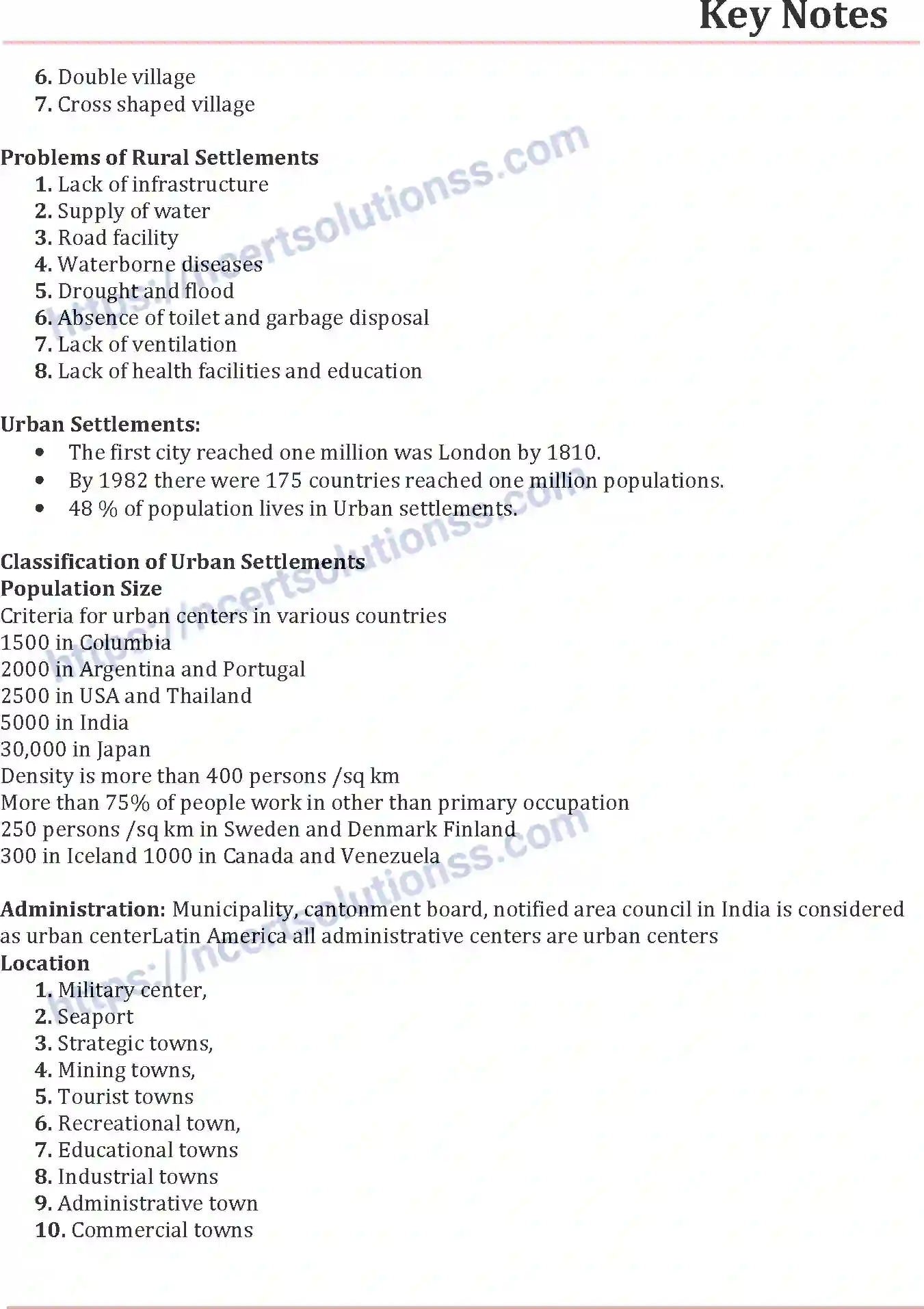 NCERT-Notes-Class-12-Geography-Human-Settlements-176-page-2