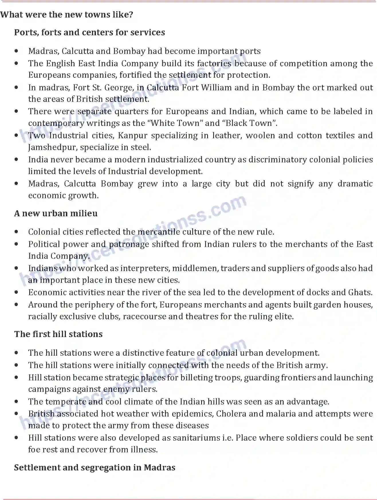 NCERT-Notes-Class-12-History-Colonial-Cities-124-page-4