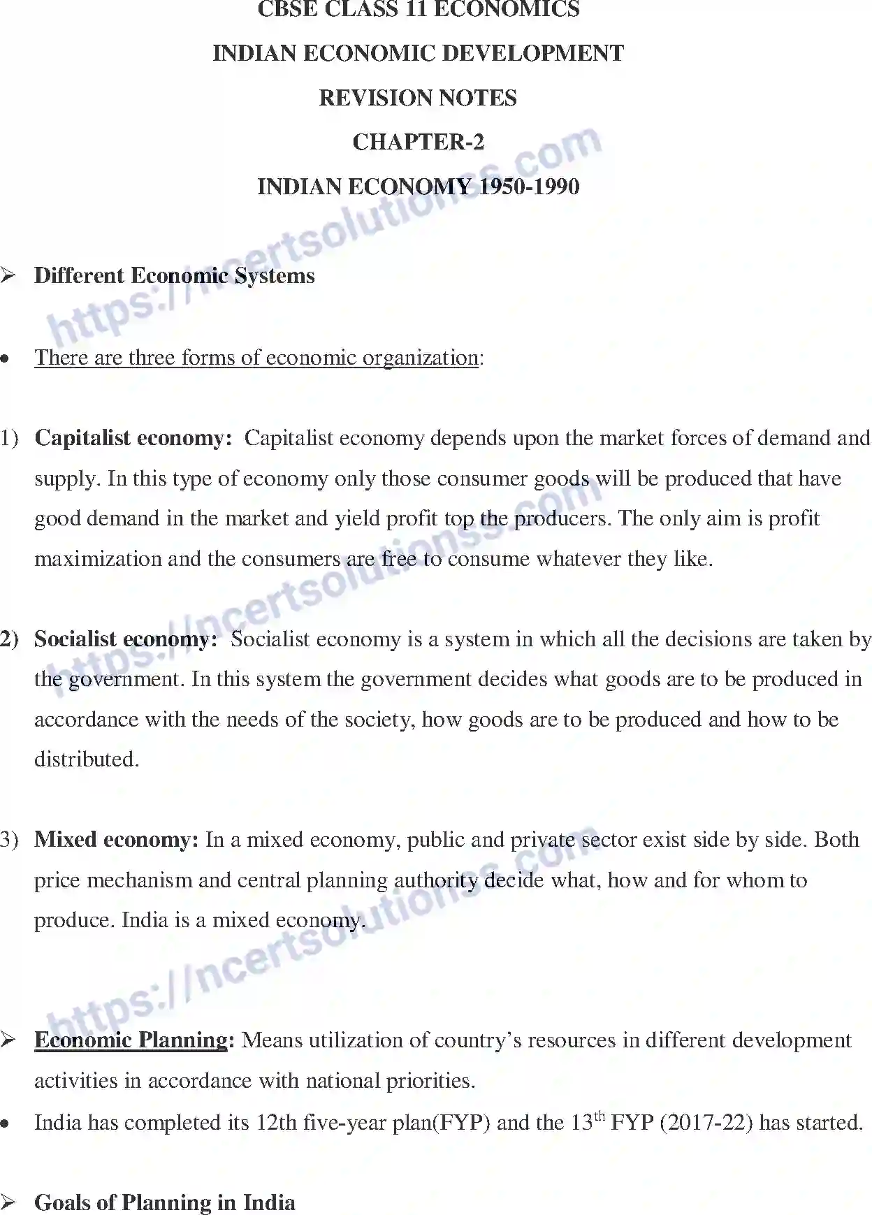 NCERT-Notes-Class-12-Indian-Economics-Indian-Economy-1950and-1990-178-page-1