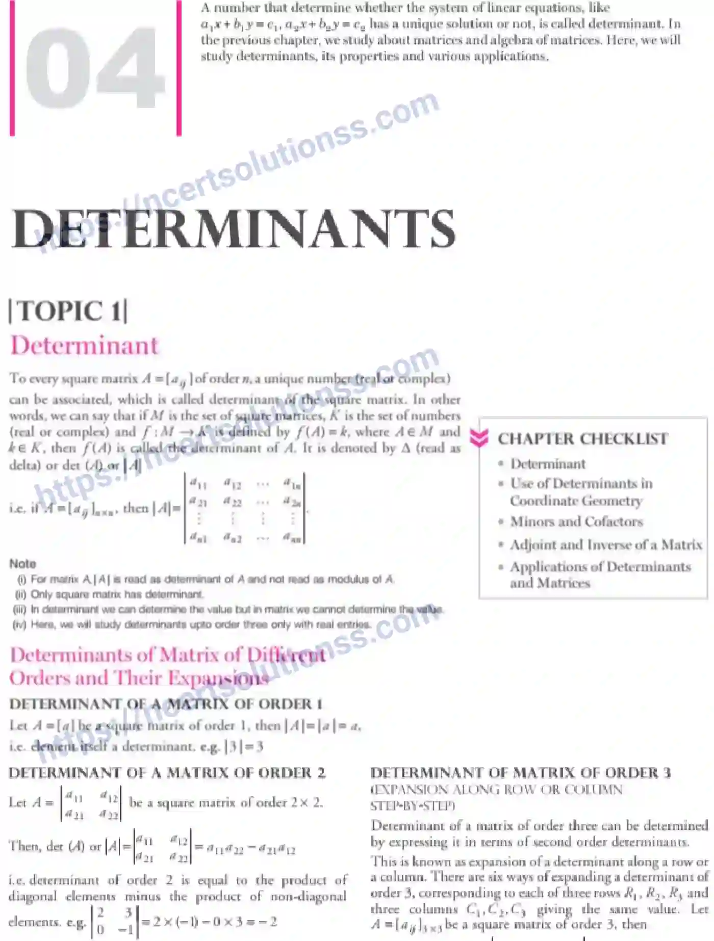 NCERT-Notes-Class-12-Maths-Determinants-4-page-1
