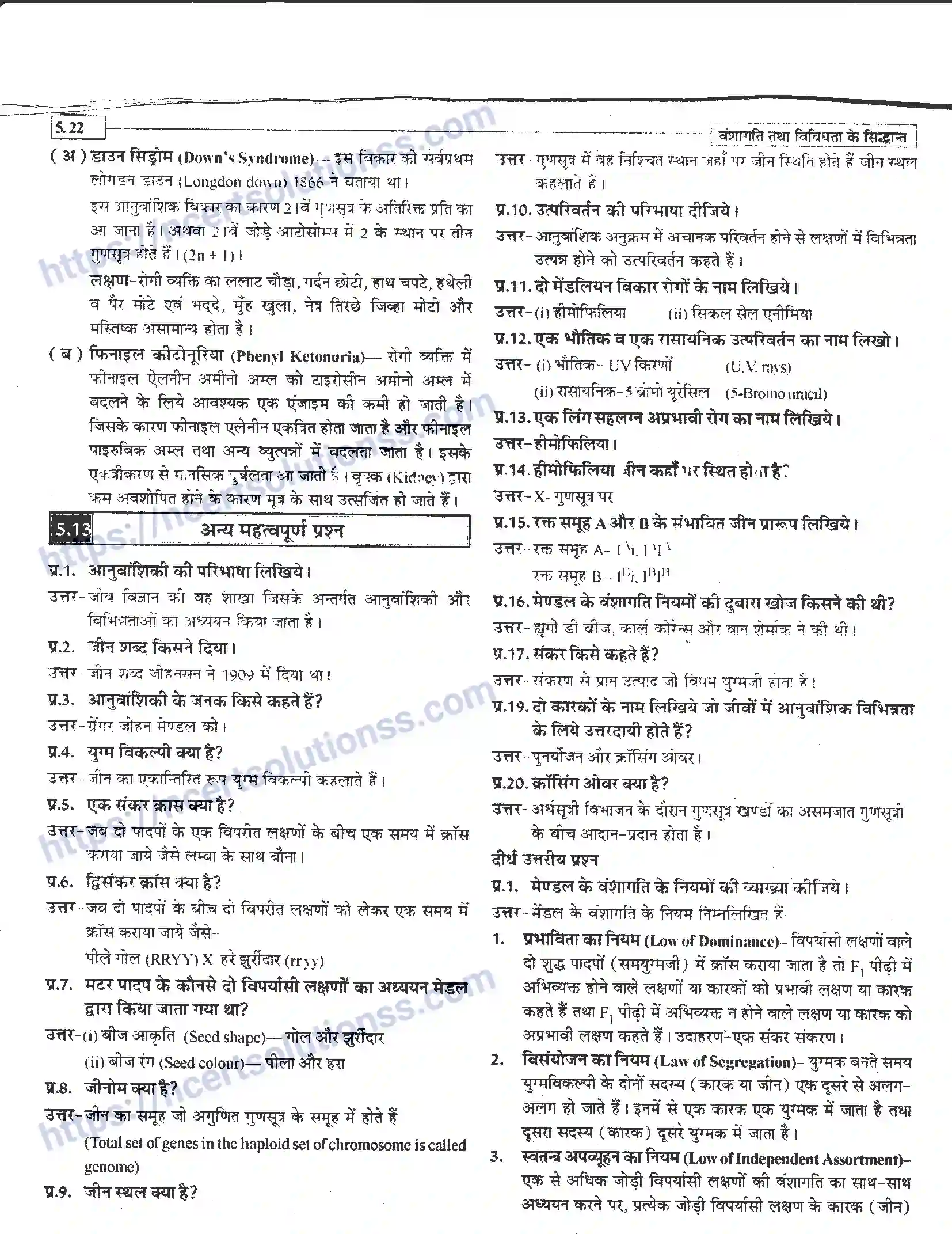 NCERT-Notes-Class-12-जीवand-विज्ञान-वंशागति-तथा-विविधता-के-सिद्धांत-943-page-22