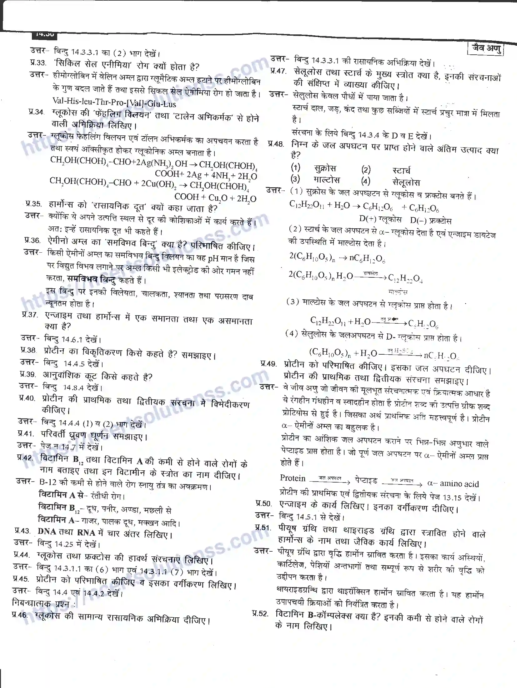 NCERT-Notes-Class-12-रसायन-विज्ञान-जैव-अणु-968-page-30