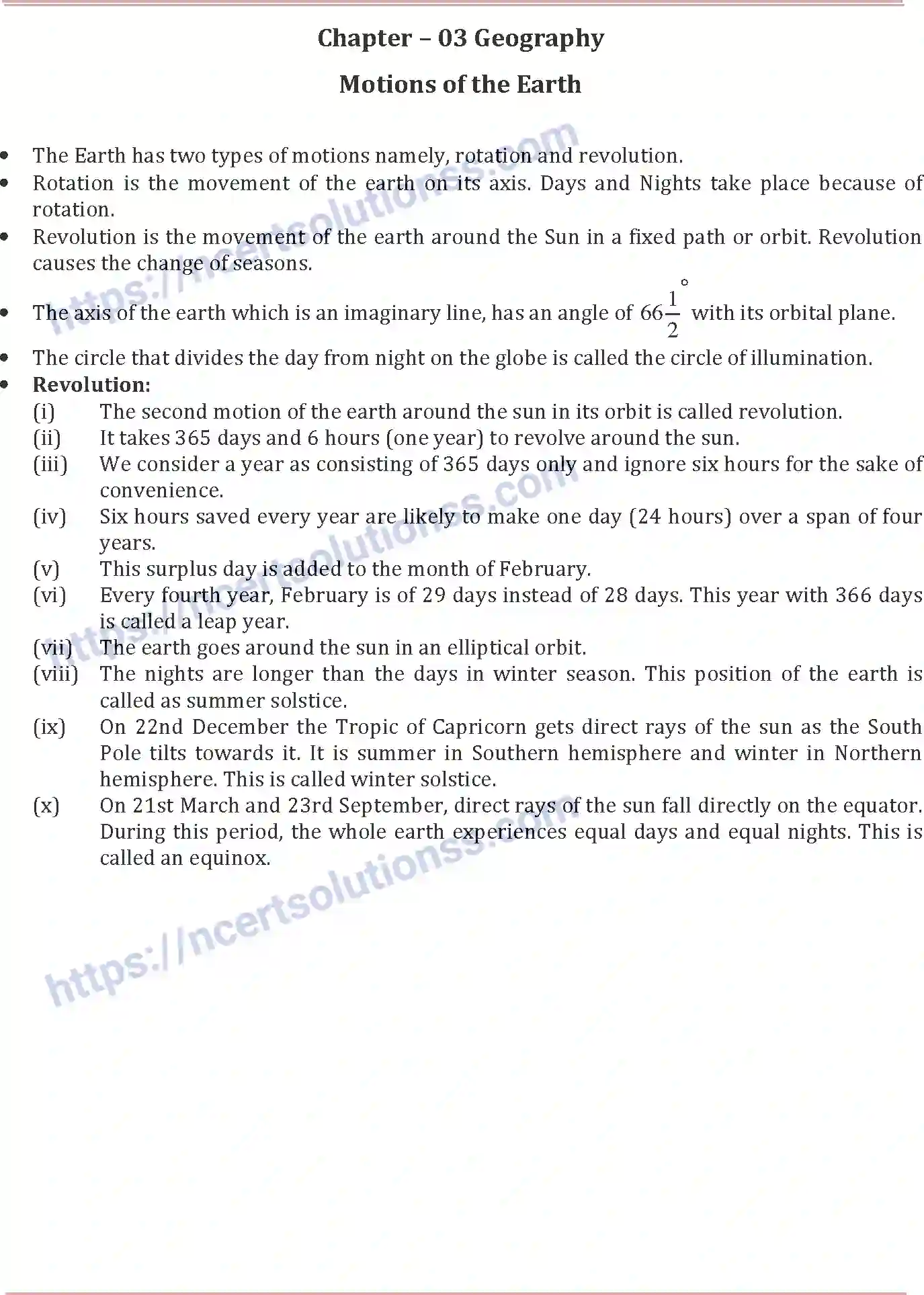 NCERT-Notes-Class-6-Social-Science-Motions-of-the-Earth-764-page-1