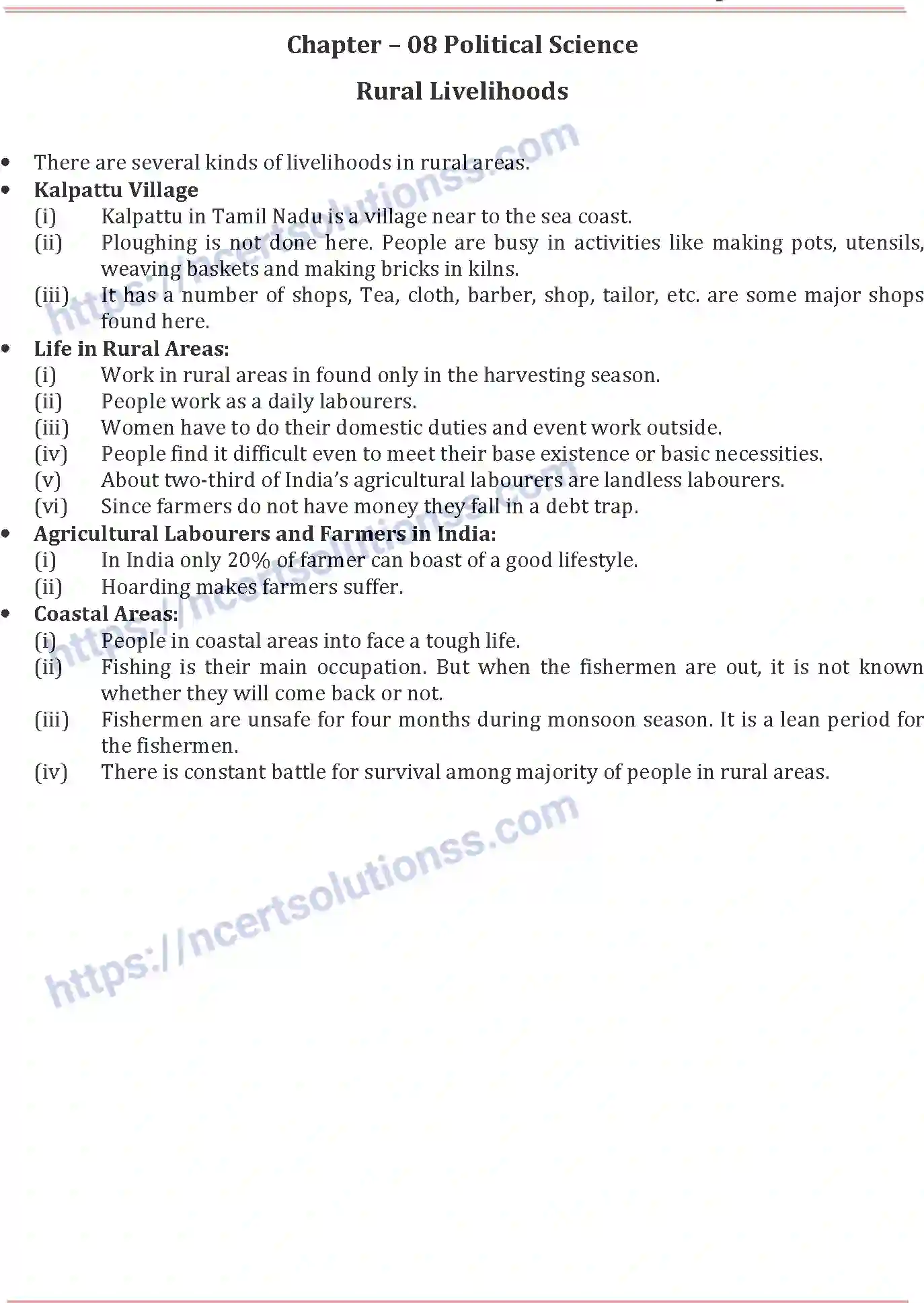 NCERT-Notes-Class-6-Social-Science-Rural-Livelihoods-789-page-1