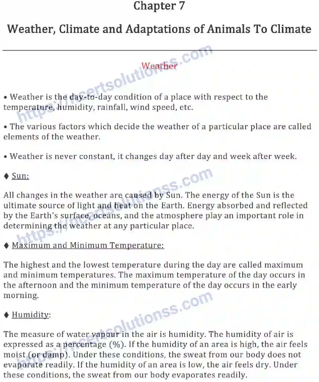 NCERT-Notes-Class-7-Science-Ch-07-Weather-Climate-and-Adaptations-of-Animals-To-Climate-690-page-1