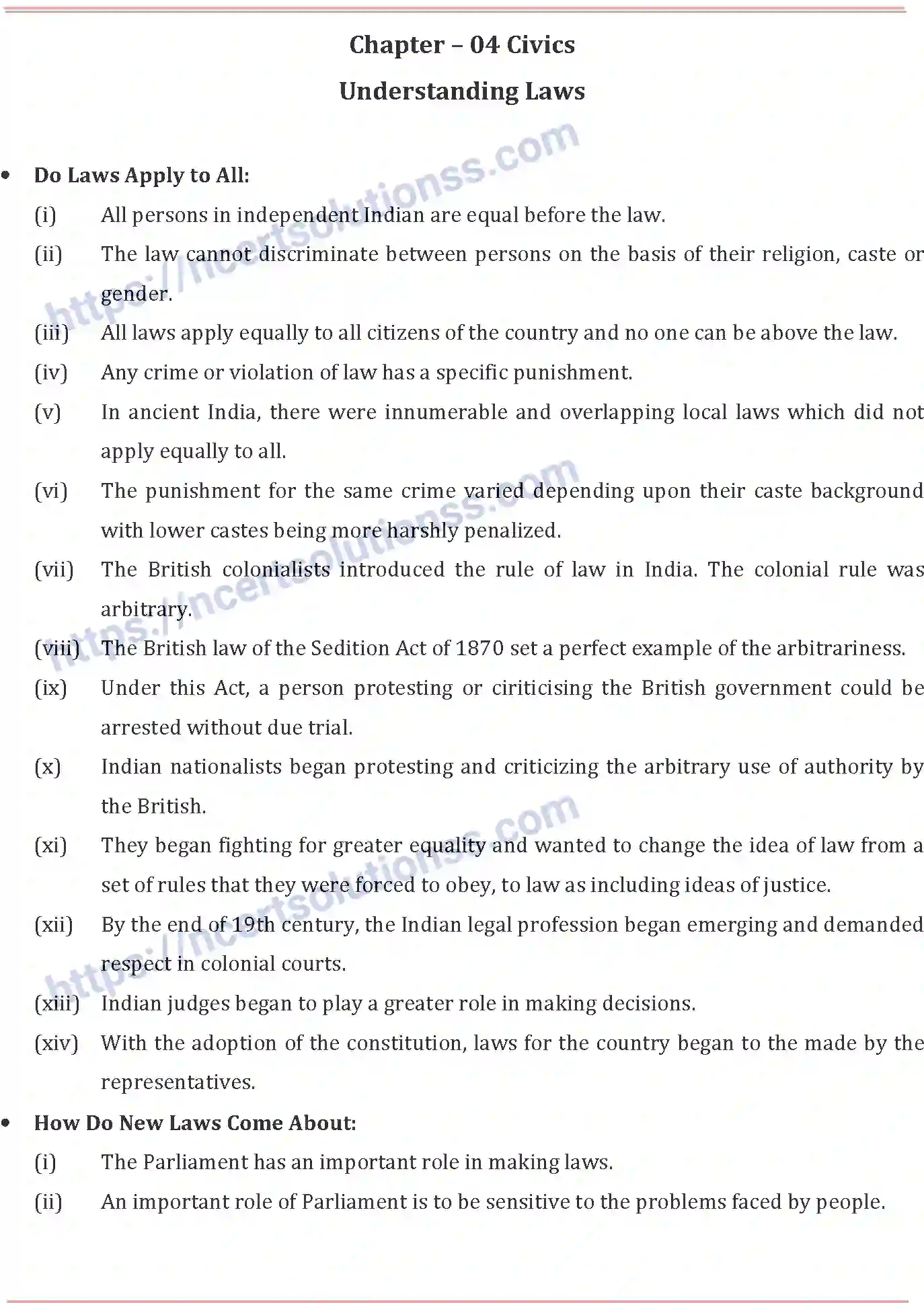 NCERT-Notes-Class-8-Social-Science-Understanding-Law-662-page-1