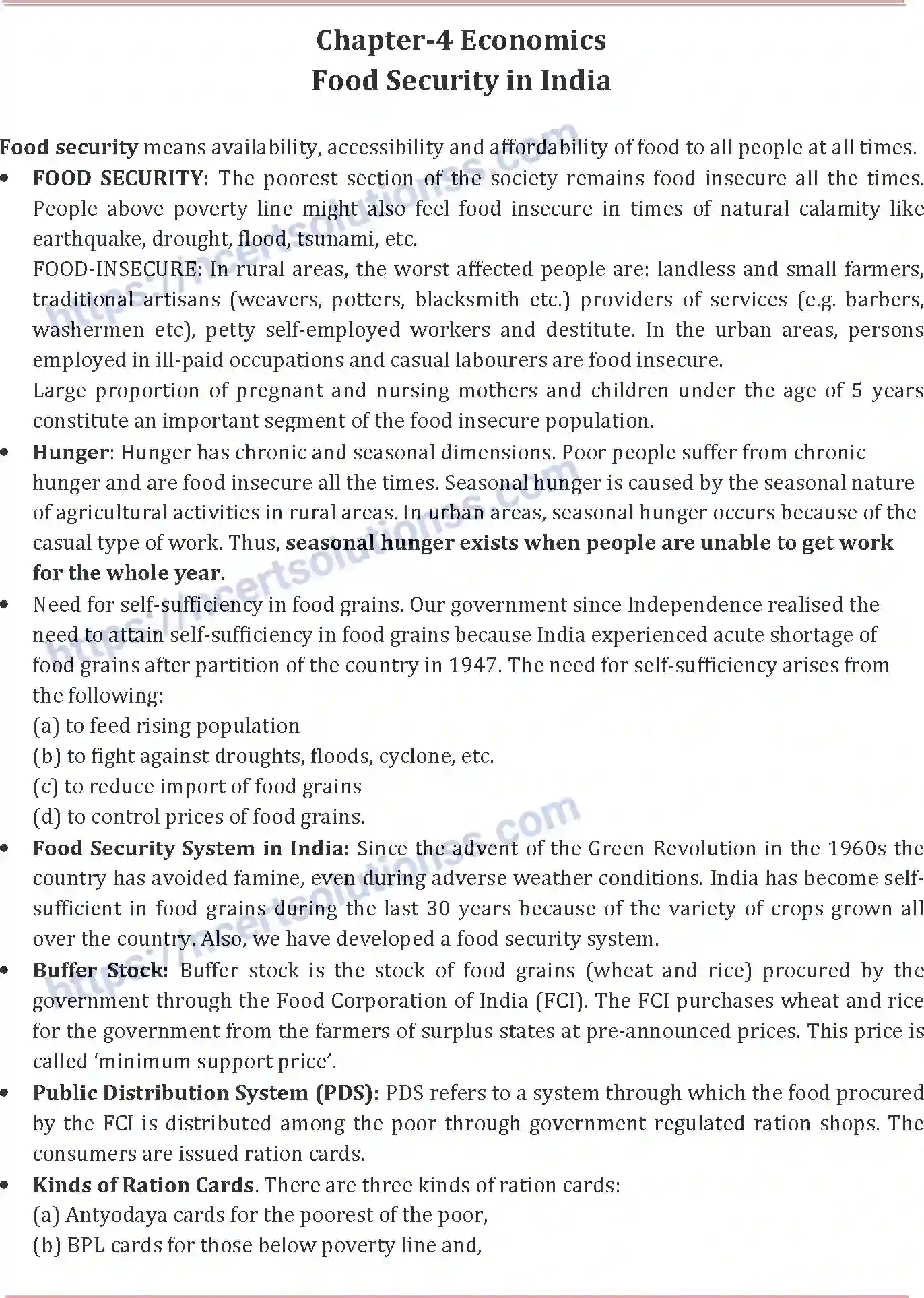 NCERT-Notes-Class-9-Social-Science-Food-Security-in-India-600-page-1