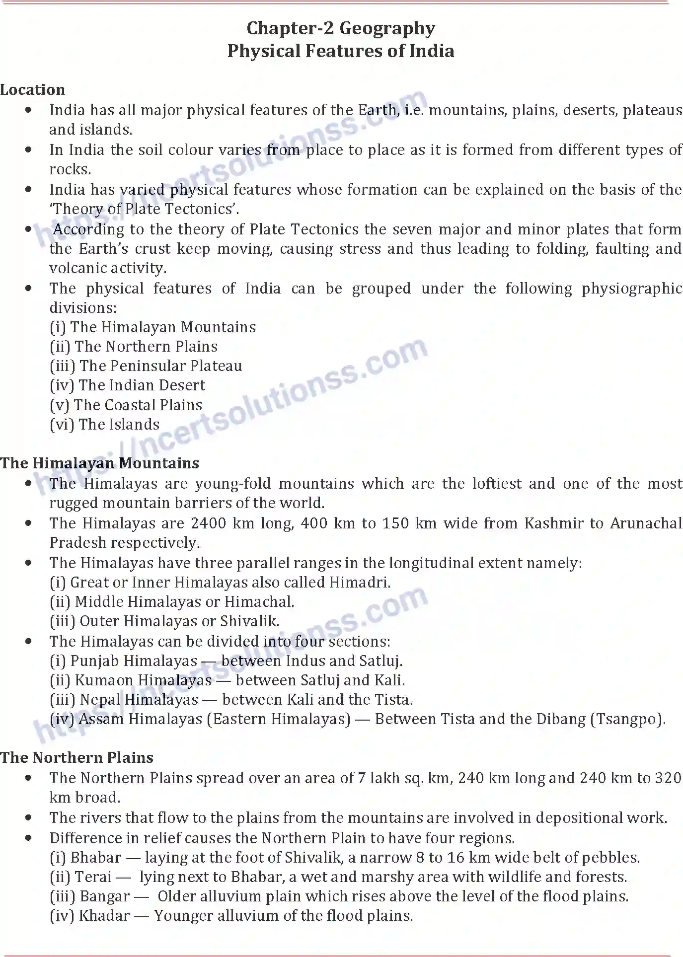 NCERT-Notes-Class-9-Social-Science-Physical-Features-of-India-593-page-1