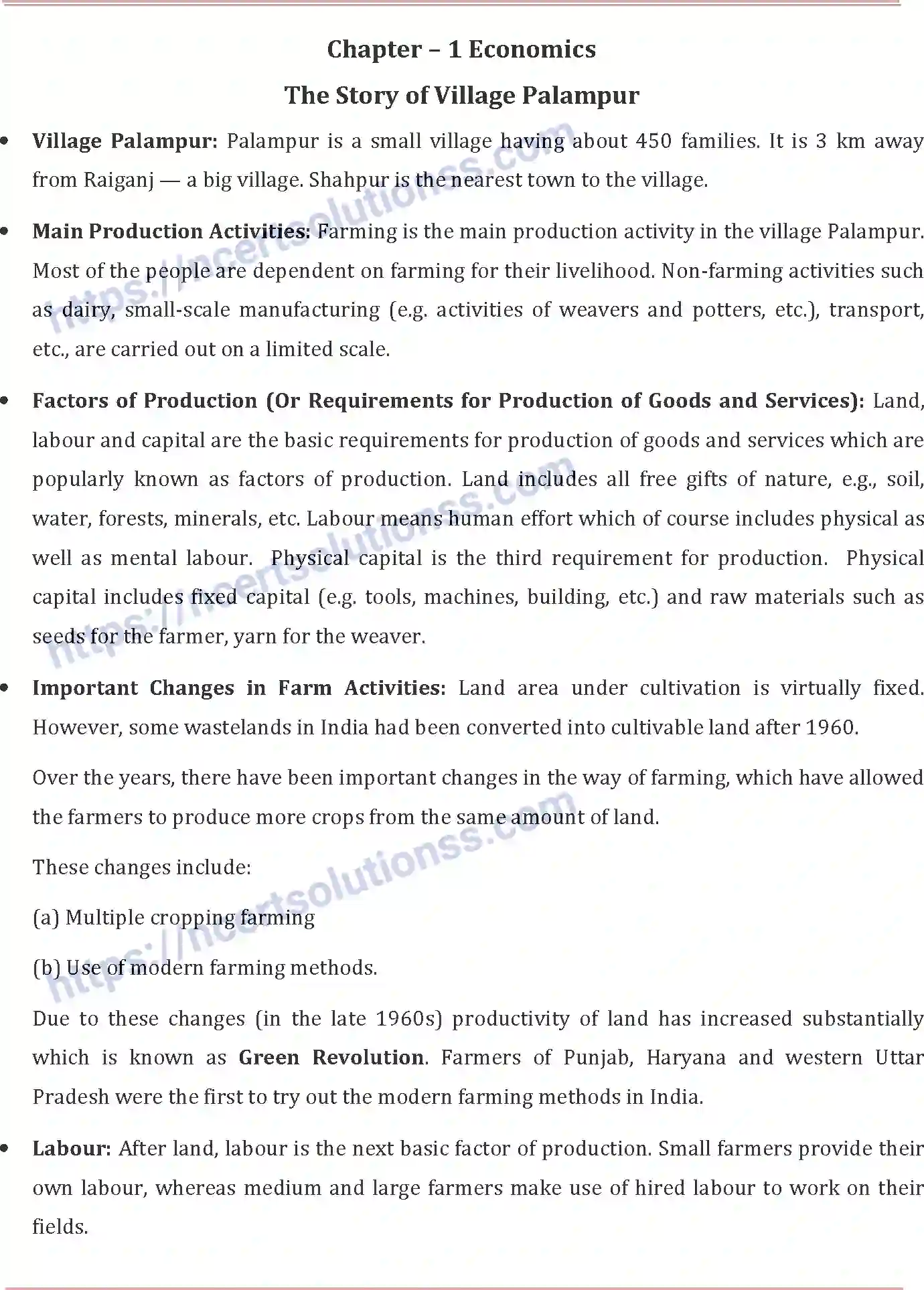 NCERT-Notes-Class-9-Social-Science-The-Story-of-Village-Palampur-598-page-1