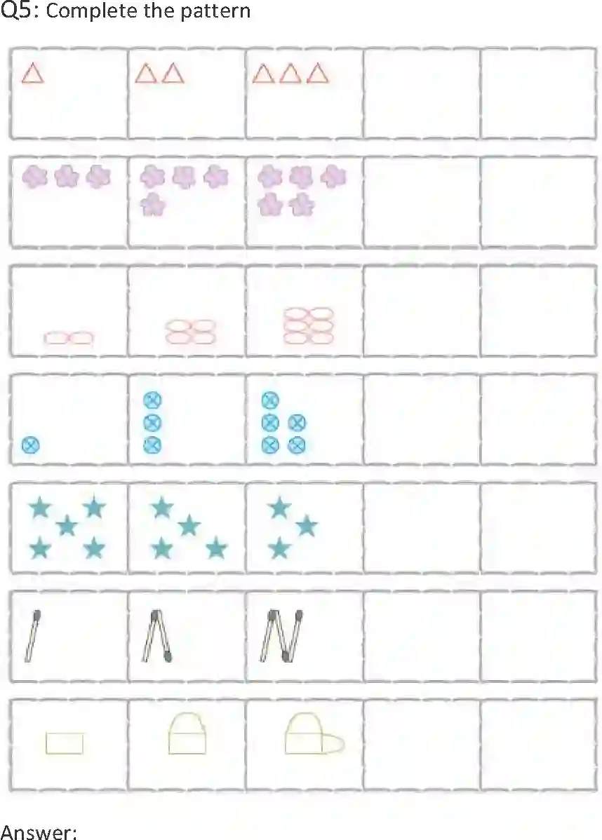 Class 1 Maths Chapter 10 Patterns Solution