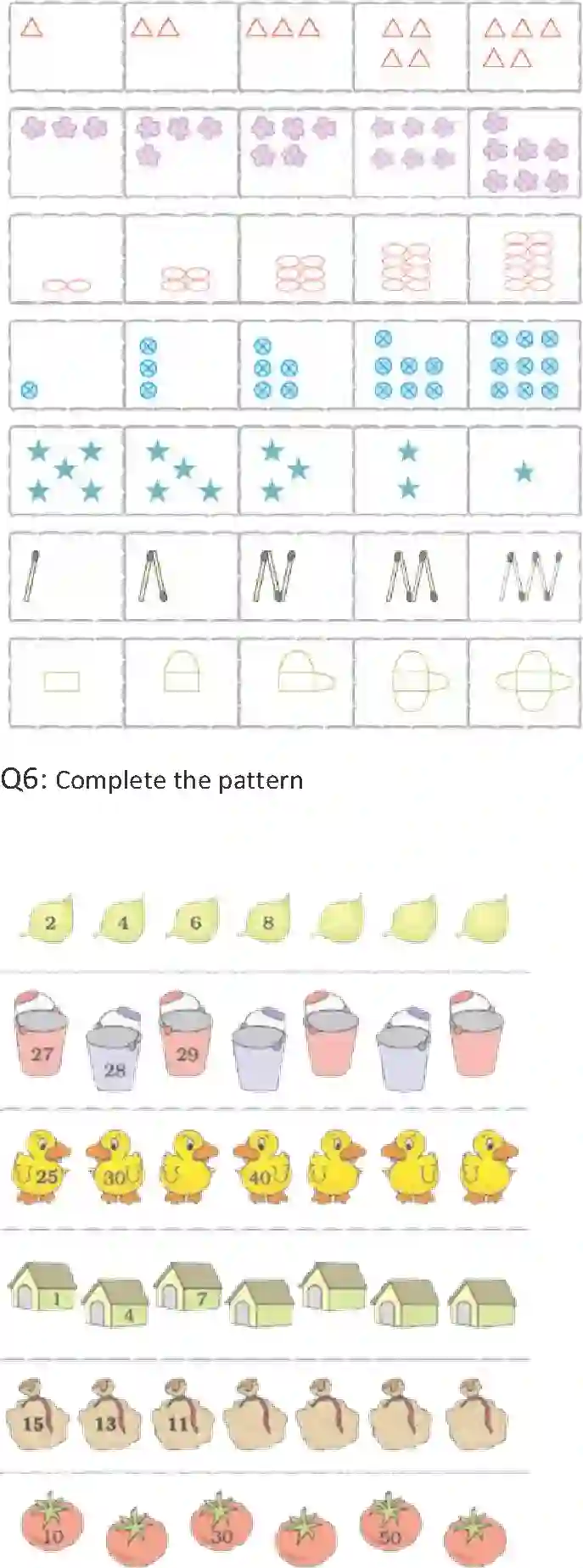 Class 1 Maths Chapter 10 Patterns Solution