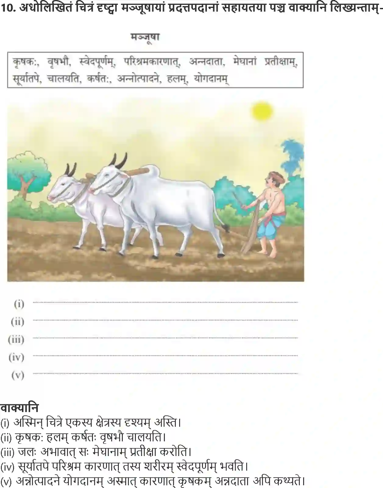 NCERT-Solution-Class-10-Abhyasvan-Bhavah-Chitra-Varnanam-1017-page-10