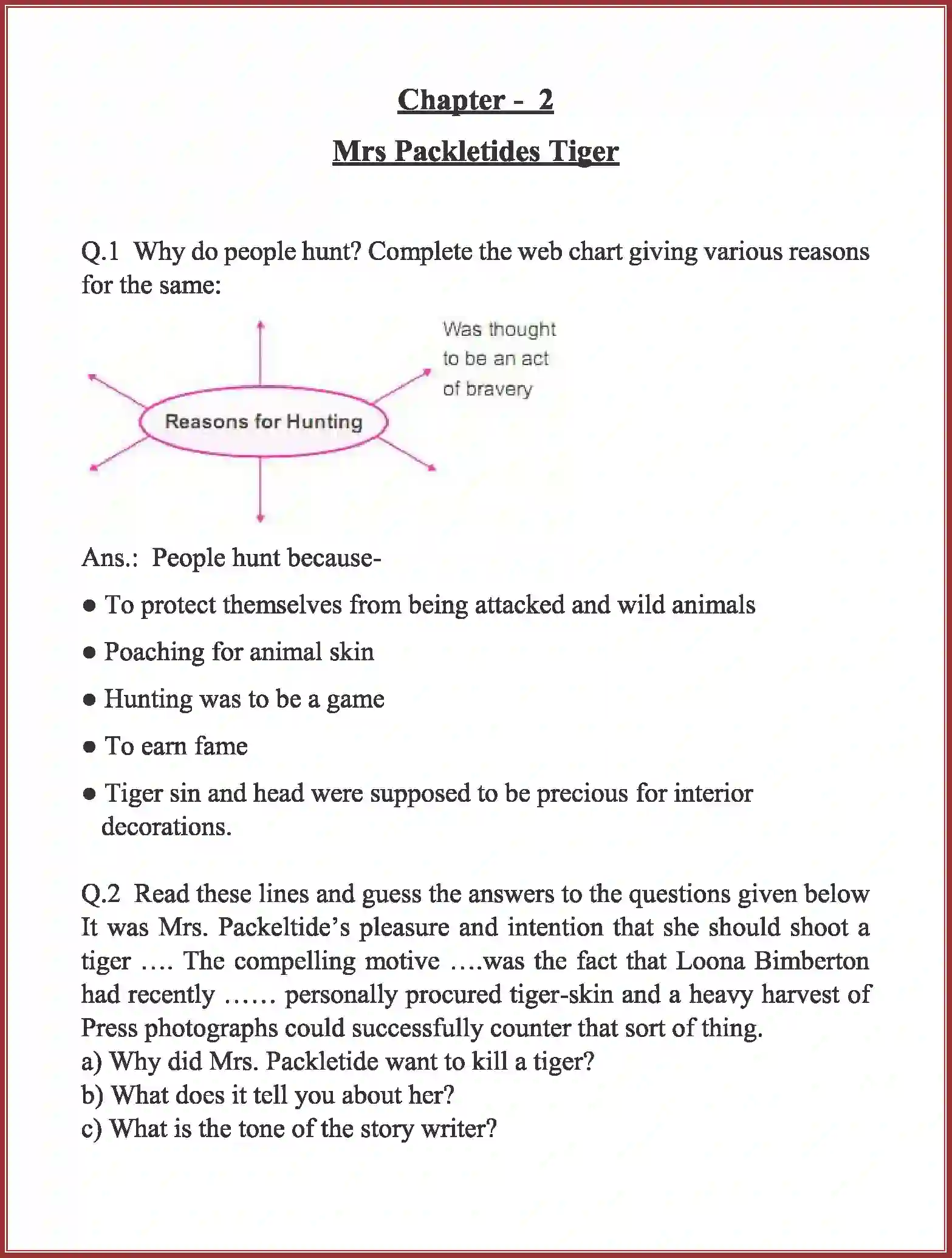 NCERT-Solution-Class-10-English-Mrs-Packletides-Tiger-957-page-1