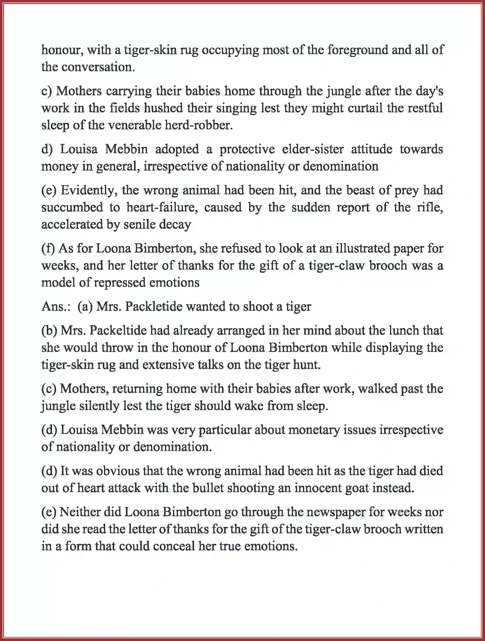 NCERT-Solution-Class-10-English-Mrs-Packletides-Tiger-957-page-12