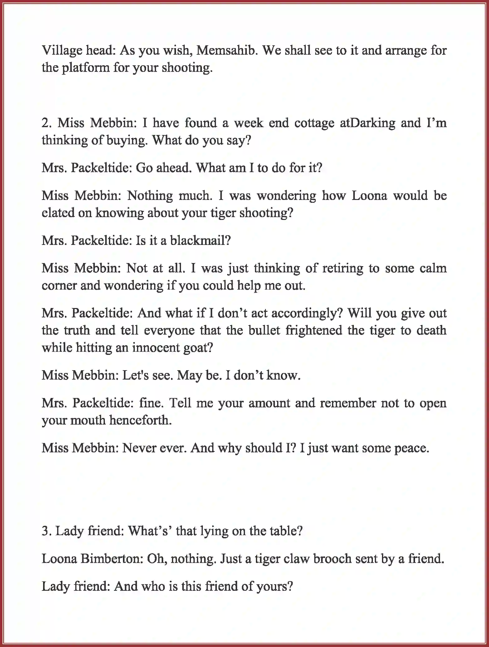 NCERT-Solution-Class-10-English-Mrs-Packletides-Tiger-957-page-15