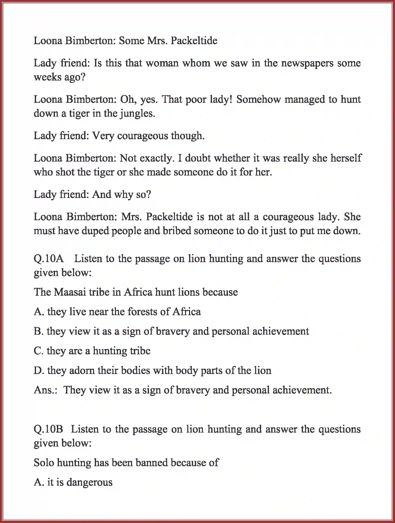 NCERT-Solution-Class-10-English-Mrs-Packletides-Tiger-957-page-16