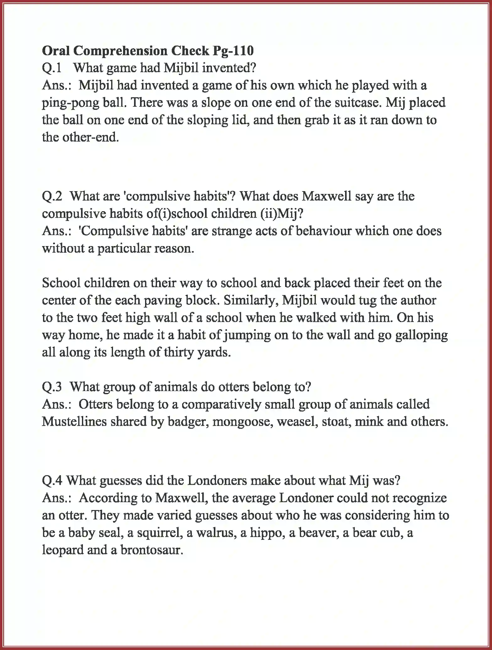 NCERT-Solution-Class-10-First-Flight-Mijbil-the-Otter-3094-page-4