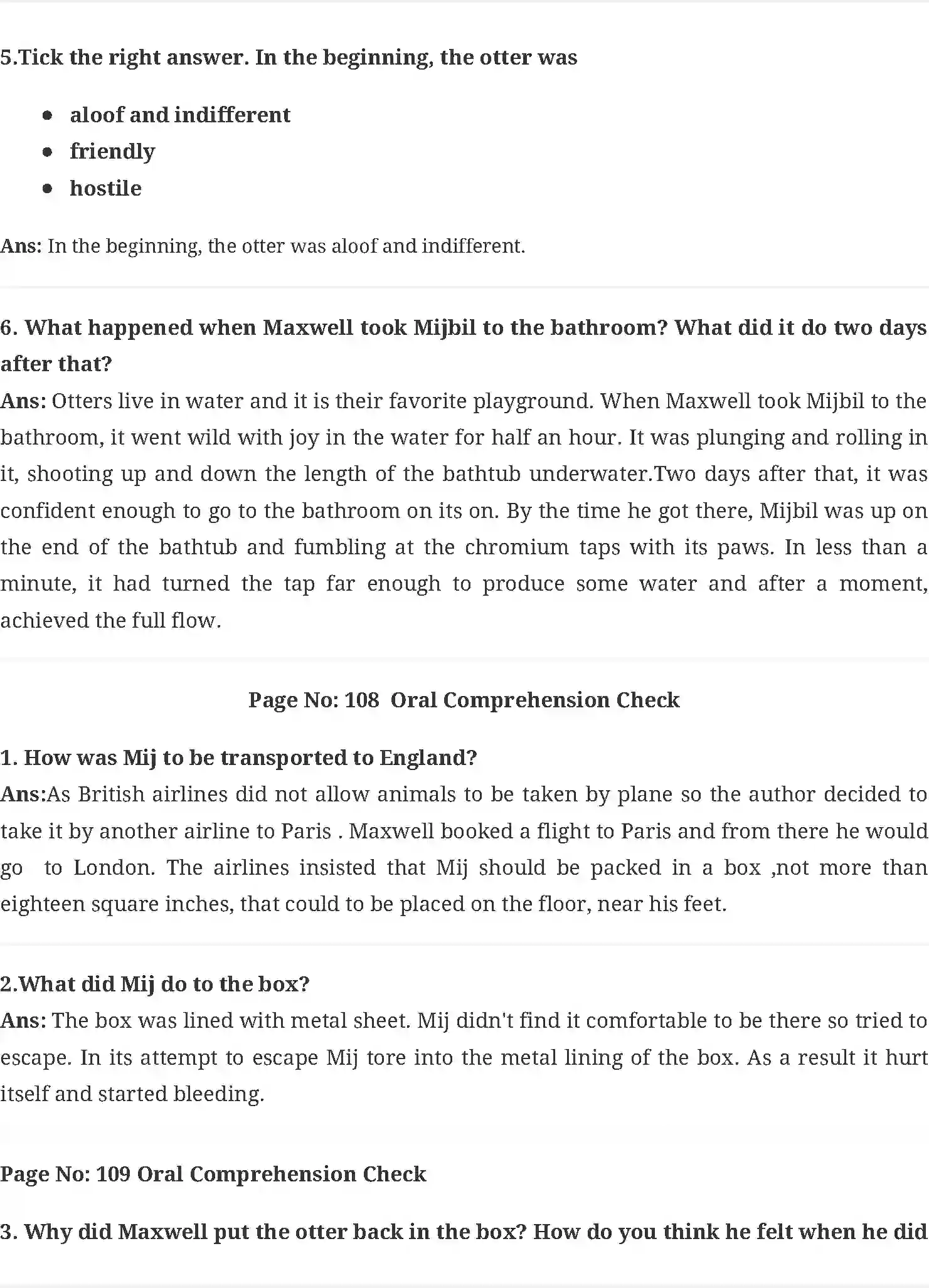 NCERT-Solution-Class-10-First-Flight-Mijbil-the-Otter-4856-page-2