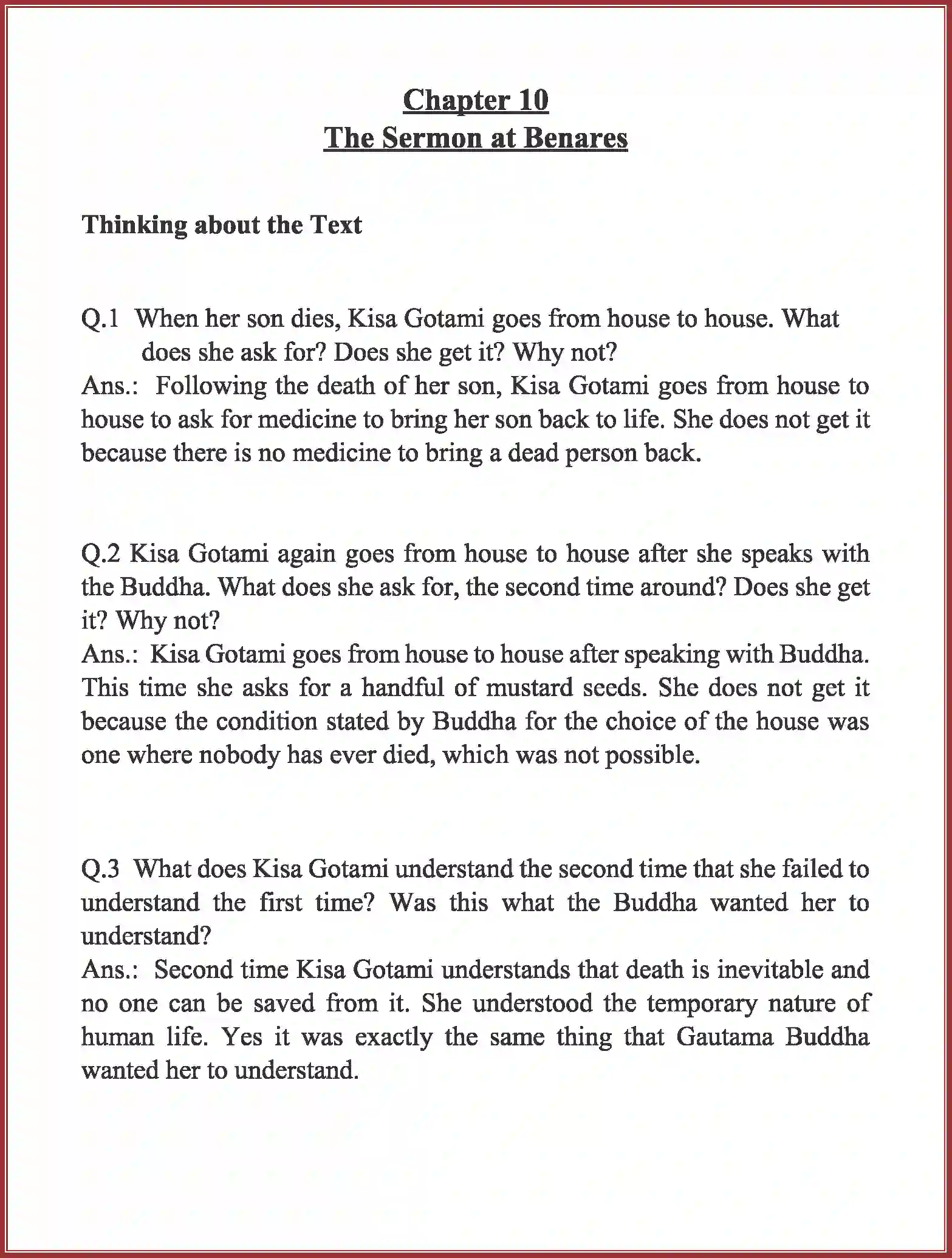 NCERT-Solution-Class-10-First-Flight-The-Sermon-at-Benares-3096-page-1