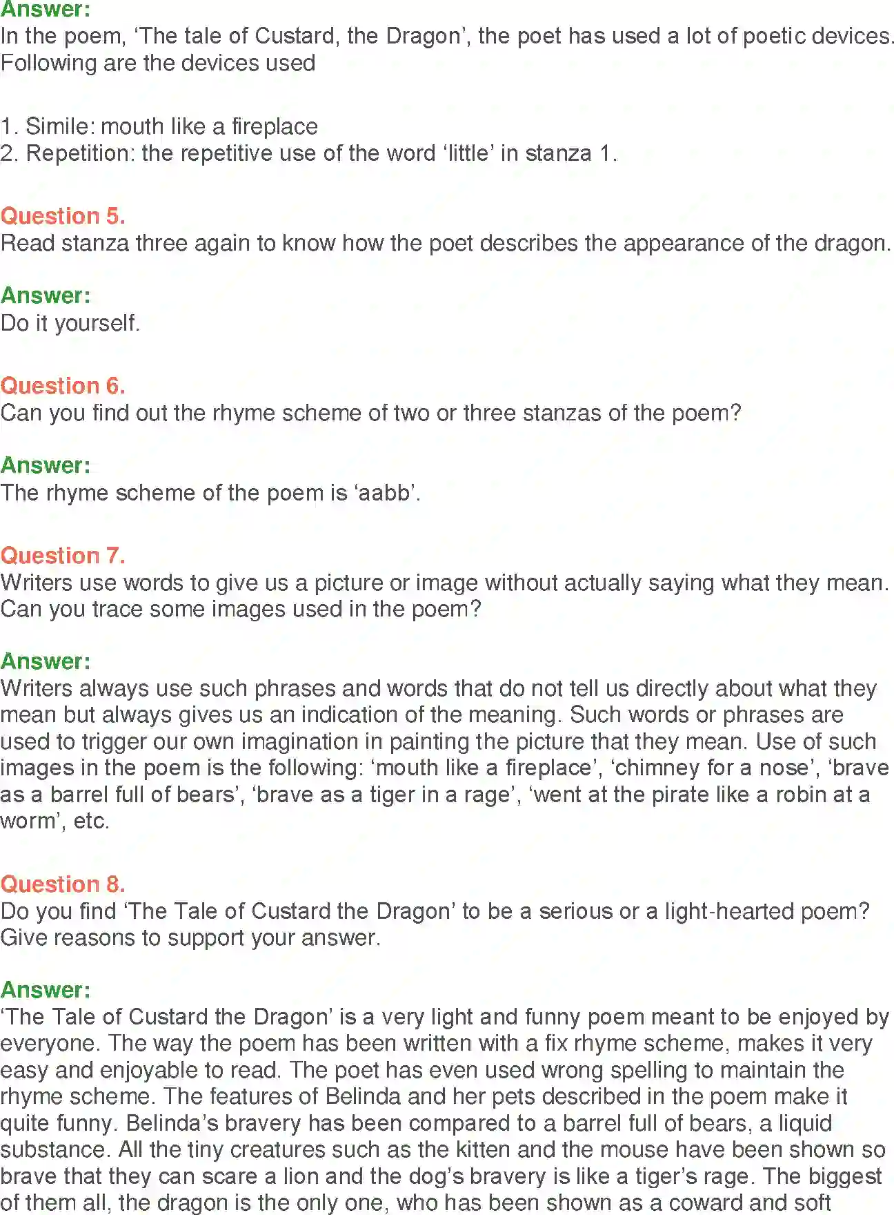 NCERT-Solution-Class-10-First-Flight-The-Tale-of-Custard-the-Dragon-935-page-2