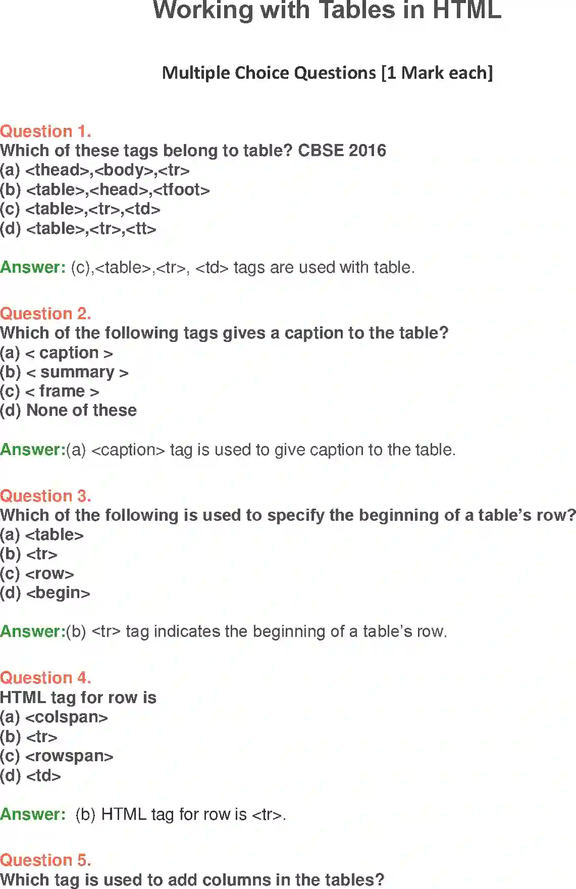 NCERT-Solution-Class-10-Foundation-of-Information-Technology-Working-with-Tables-in-HTML-953-page-1