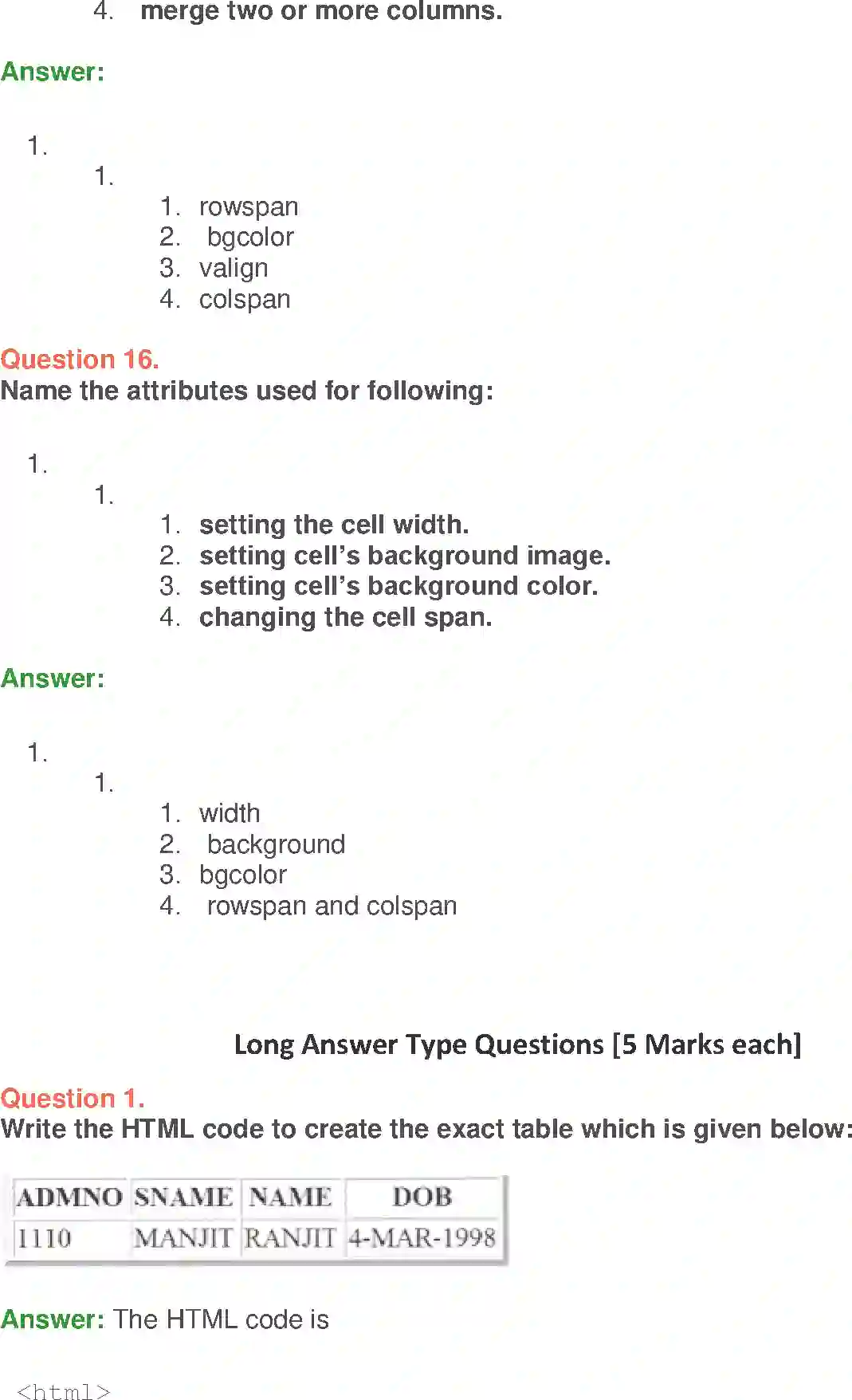 NCERT-Solution-Class-10-Foundation-of-Information-Technology-Working-with-Tables-in-HTML-953-page-12