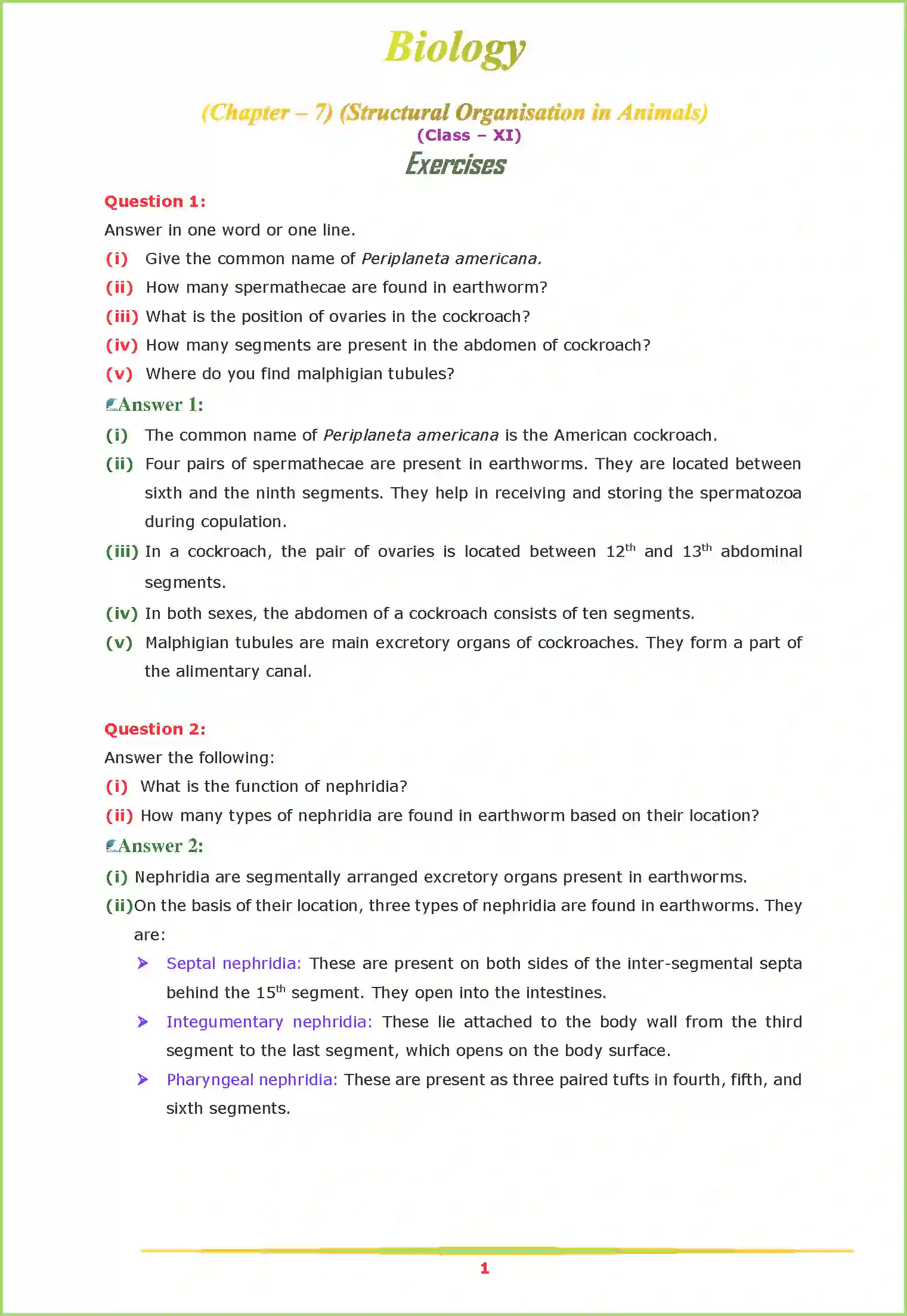 NCERT-Solution-Class-11-Biology-Chapter-7-Structural-Organisation-in-Animals-445-page-1