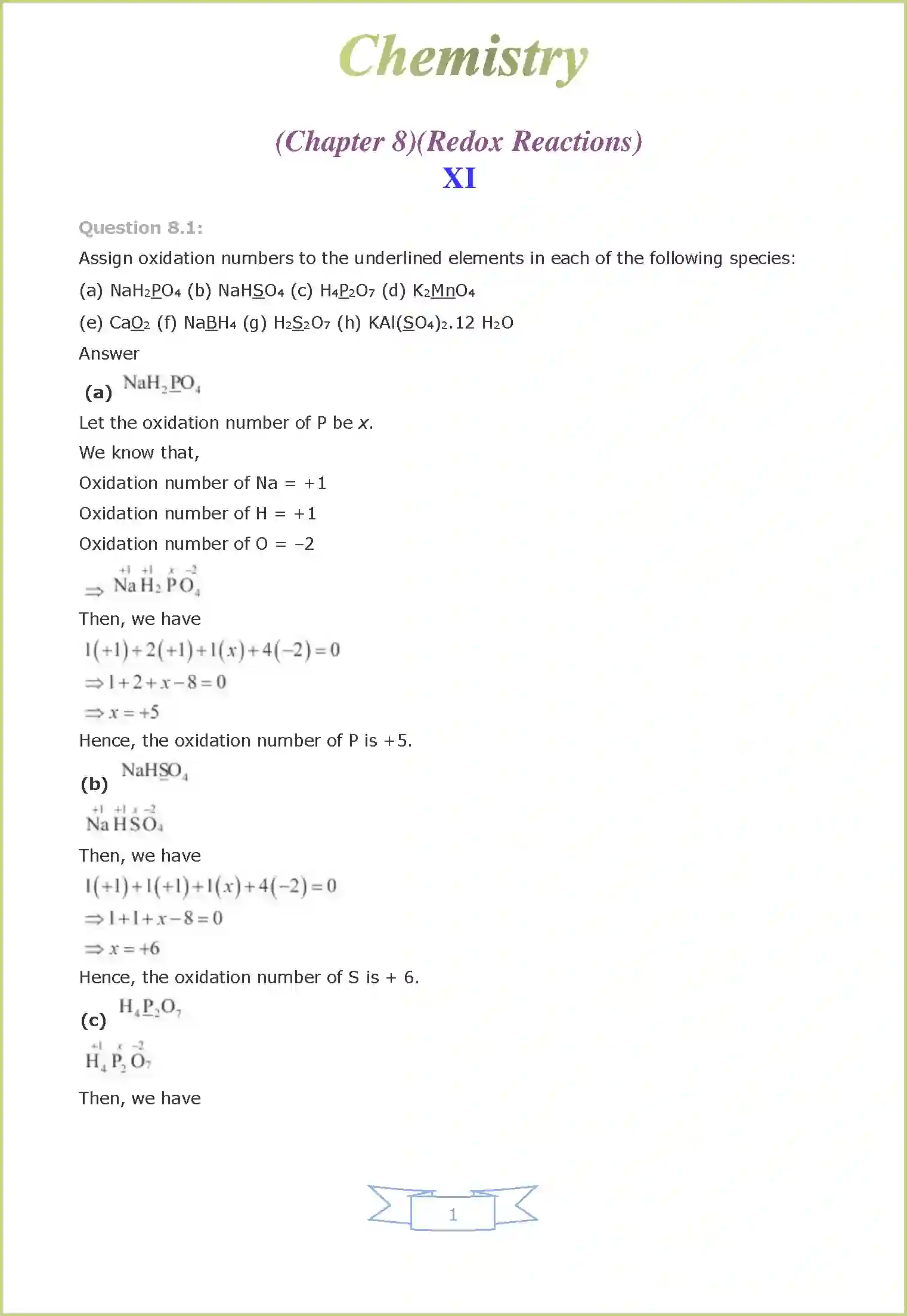 NCERT-Solution-Class-11-Chemistry-Chapter-8-Redox-Reactions-430-page-1