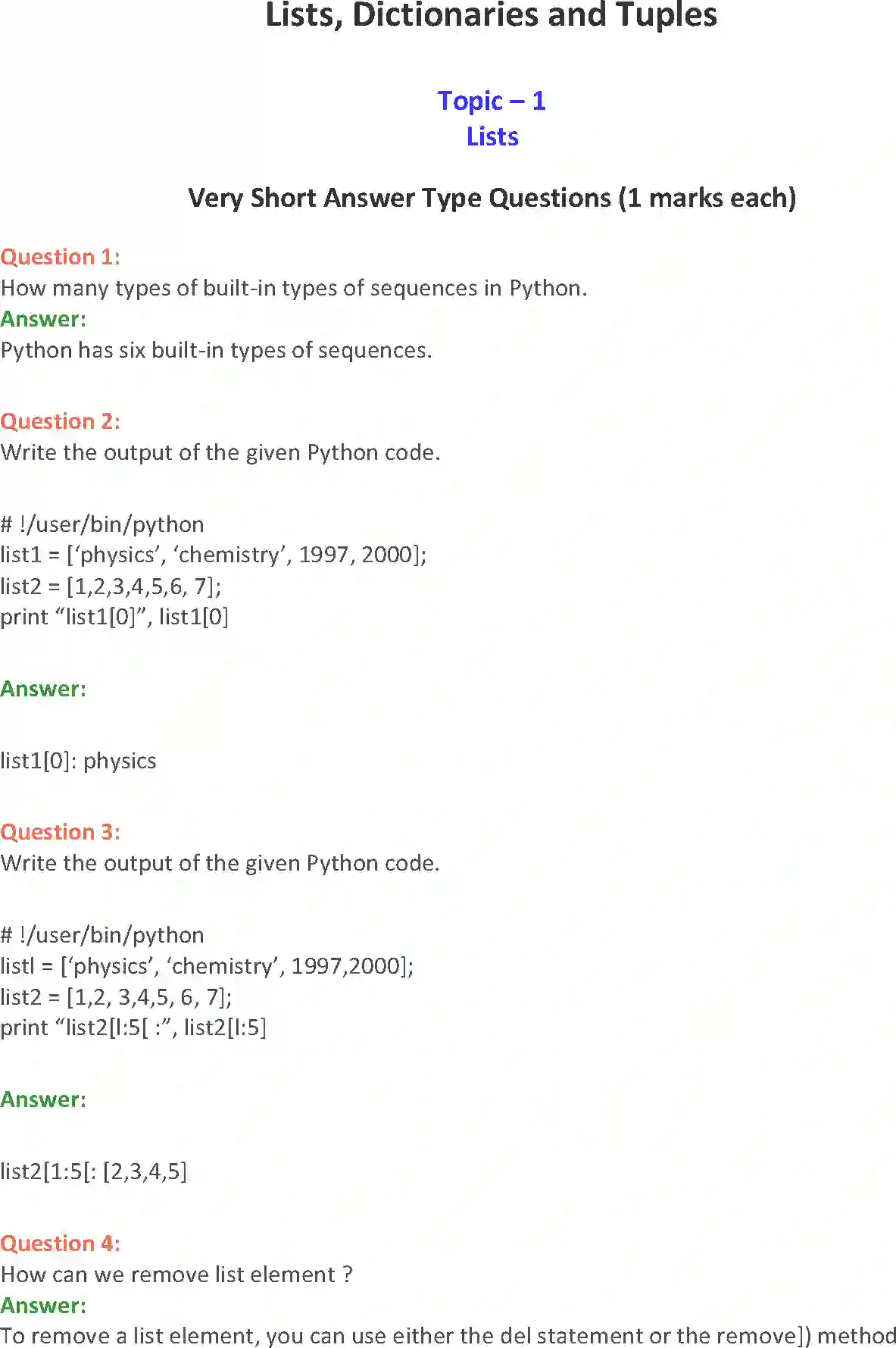 NCERT-Solution-Class-11-Computer-Science-Lists-Dictionaries-and-Tuples-604-page-1